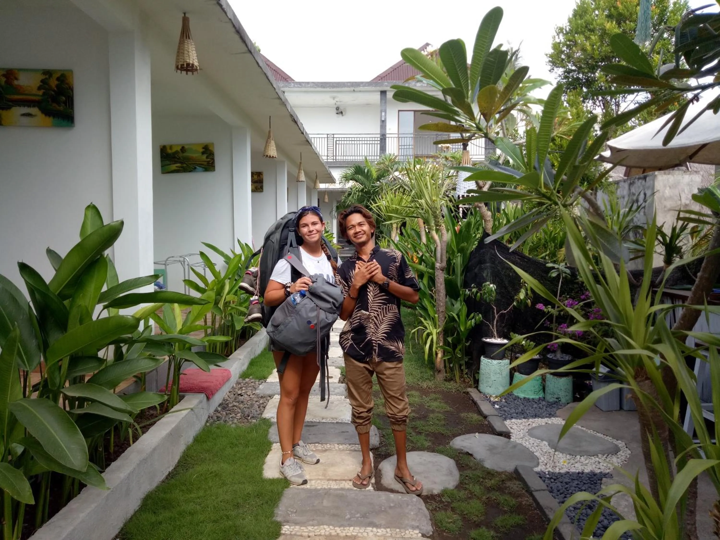 People in Palm Trees Villas