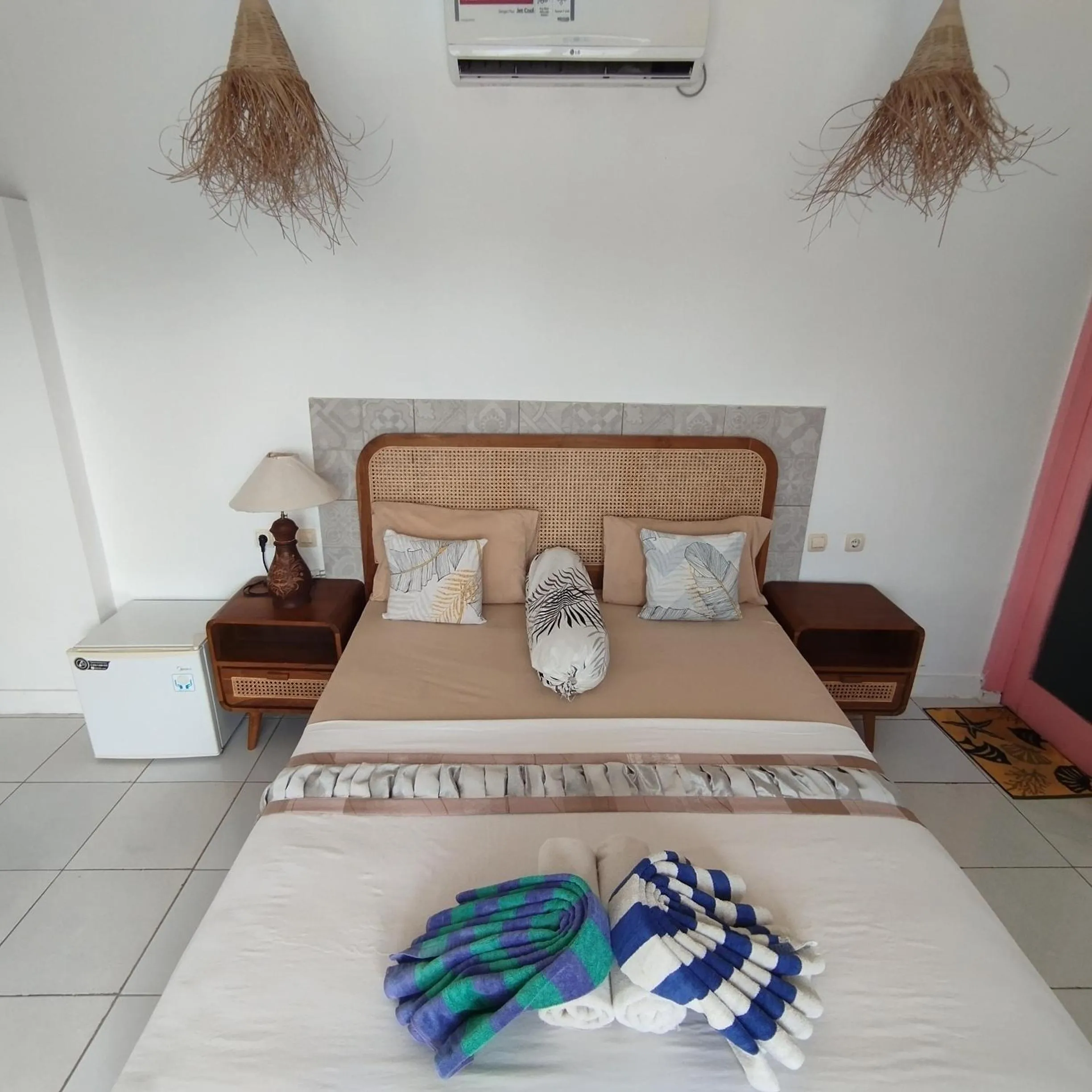 Bed in Palm Trees Villas