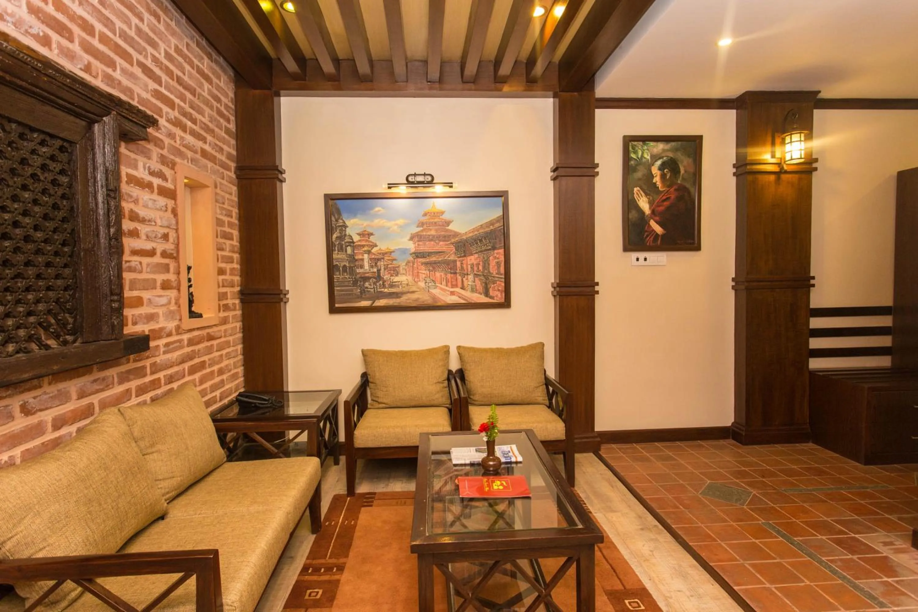 Decorative detail in Hotel Marshyangdi