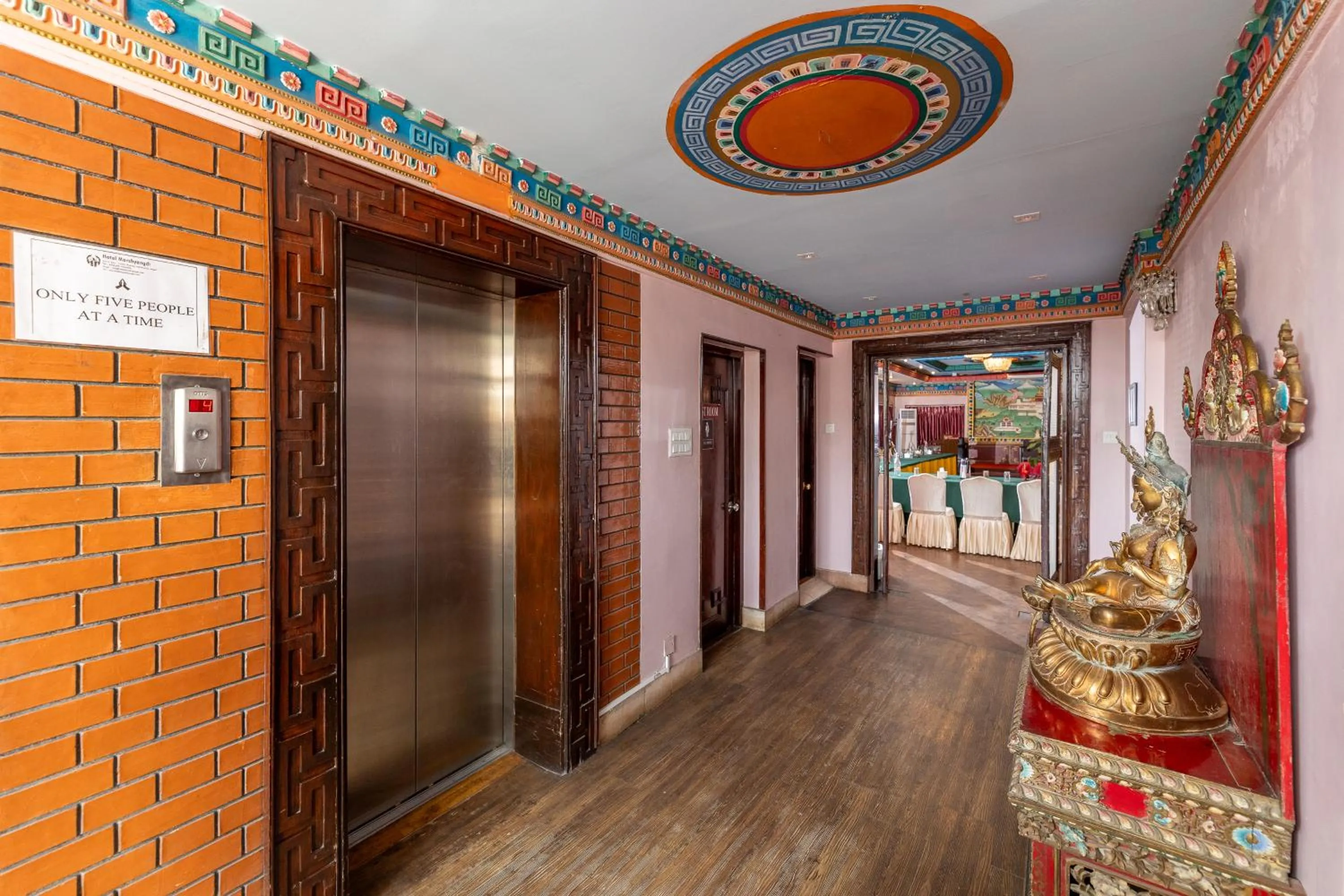 Decorative detail in Hotel Marshyangdi