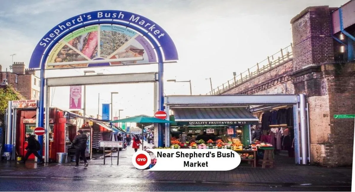 Nearby landmark in Abbey Hotel, London Shepherd's Bush Market