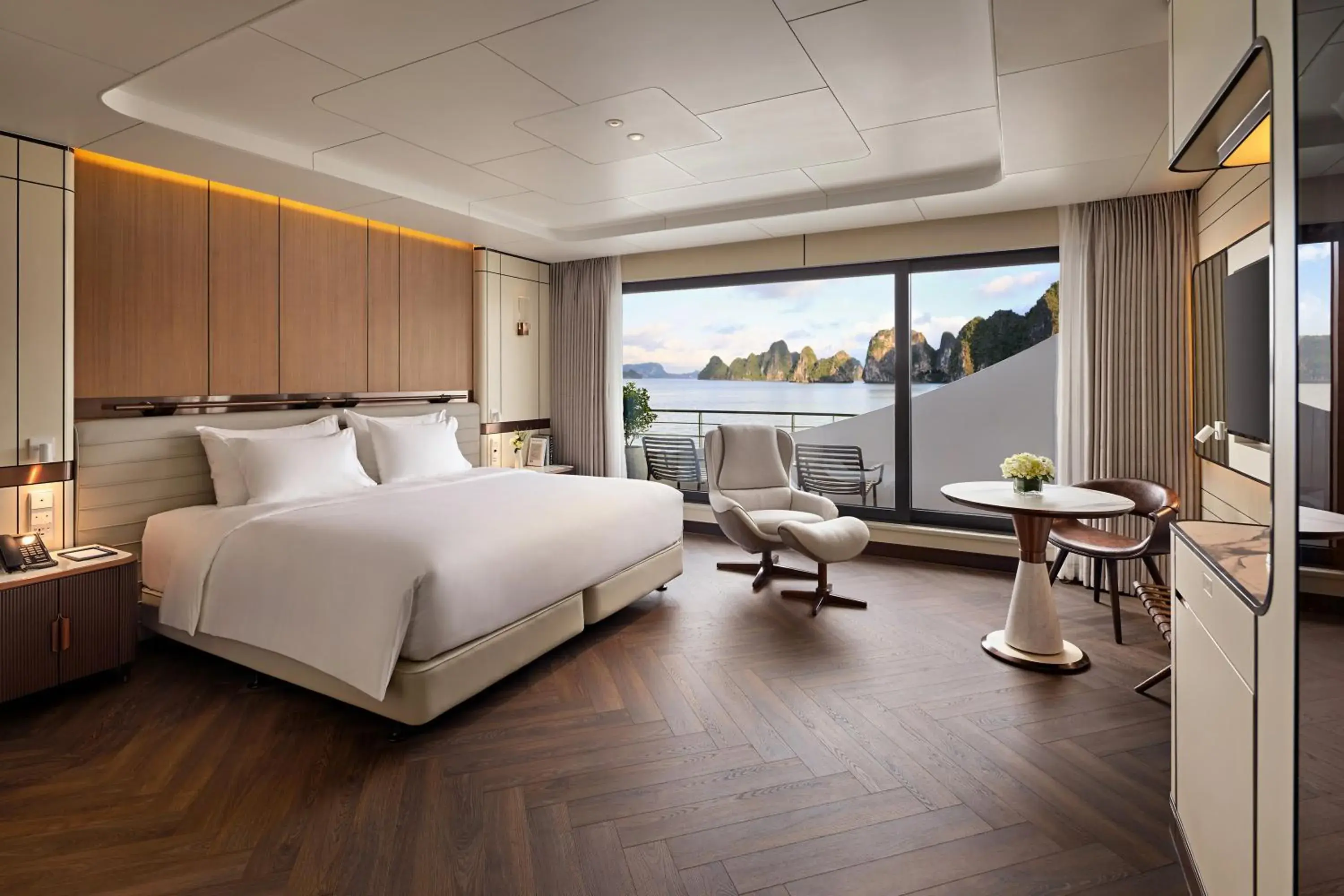 Ocean Balcony Suite in Grand Pioneers Halong Bay Cruise 2 Ocean Balcony Suite in Grand Pioneers Halong Bay Cruise 2