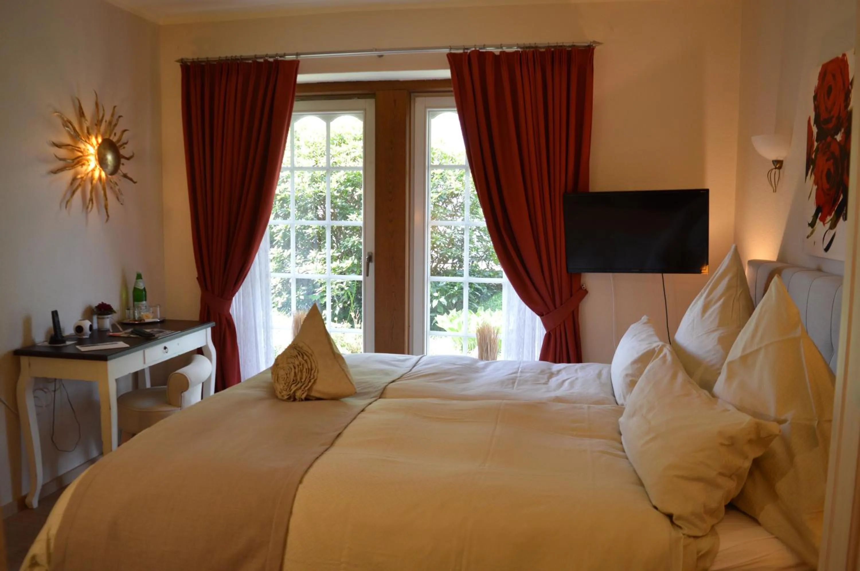 Bed in Landhaus Zum Heidewanderer mit THERMEplus