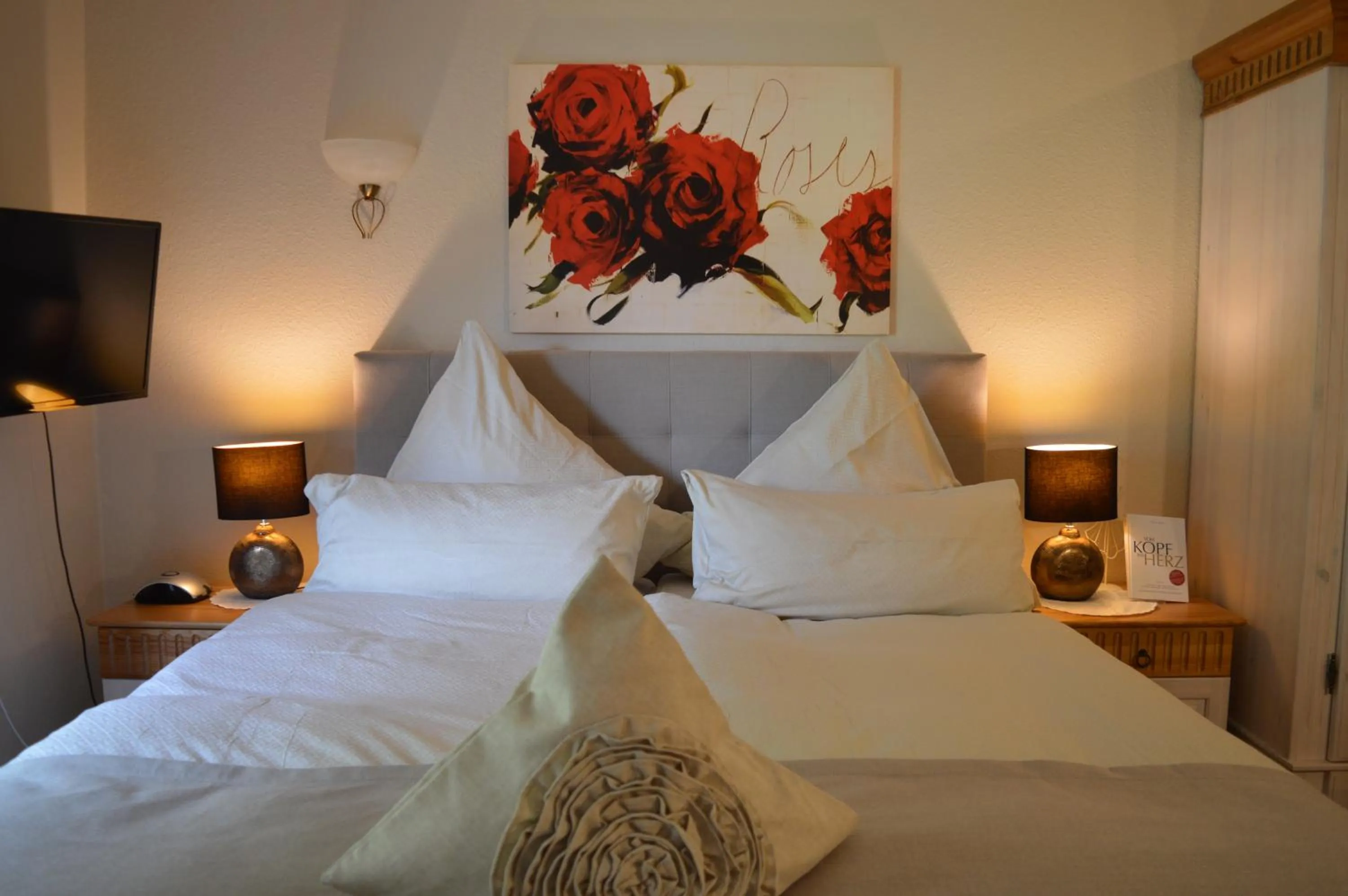 Bed in Landhaus Zum Heidewanderer mit THERMEplus