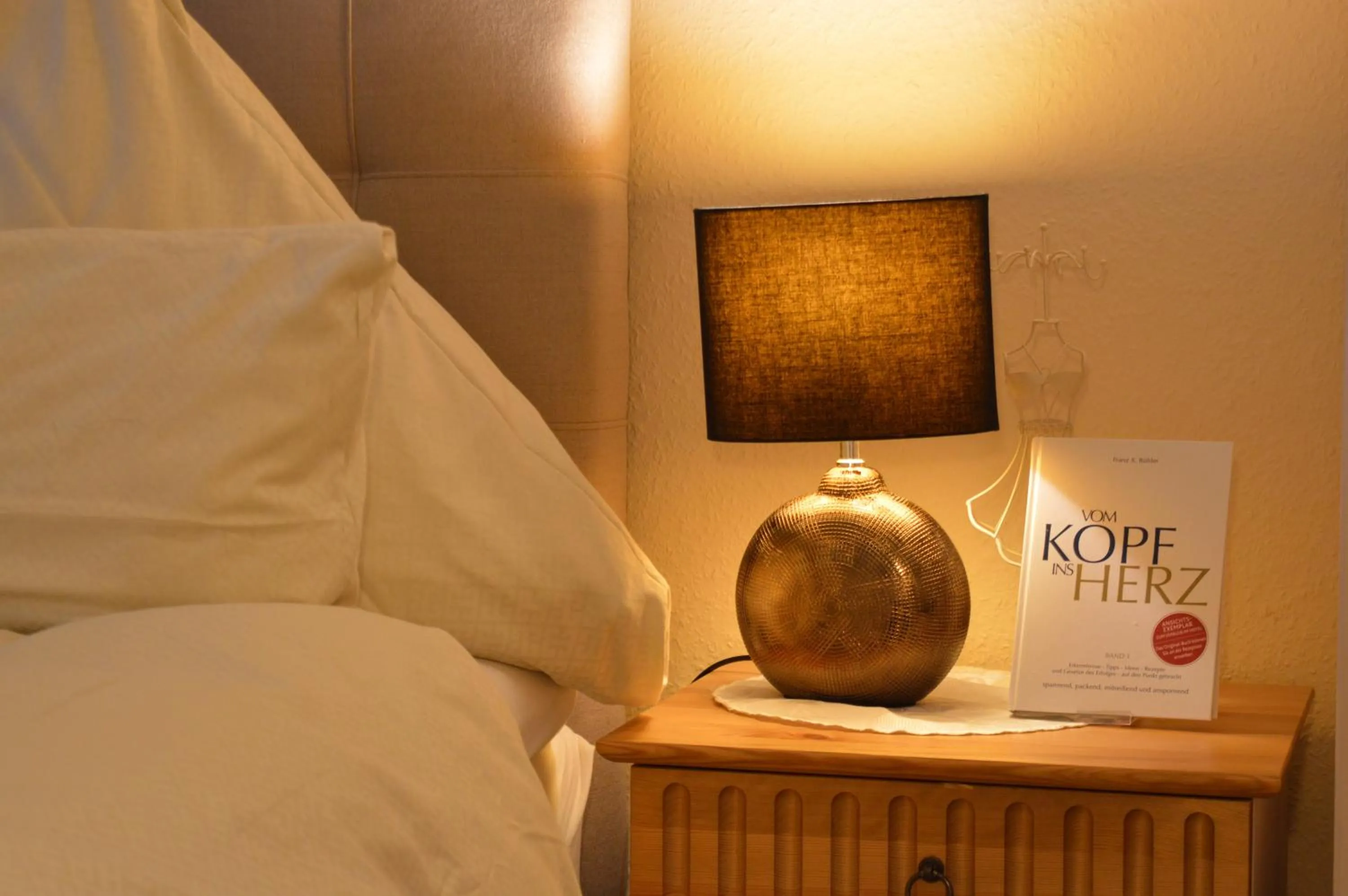 Decorative detail, Bed in Landhaus Zum Heidewanderer mit THERMEplus