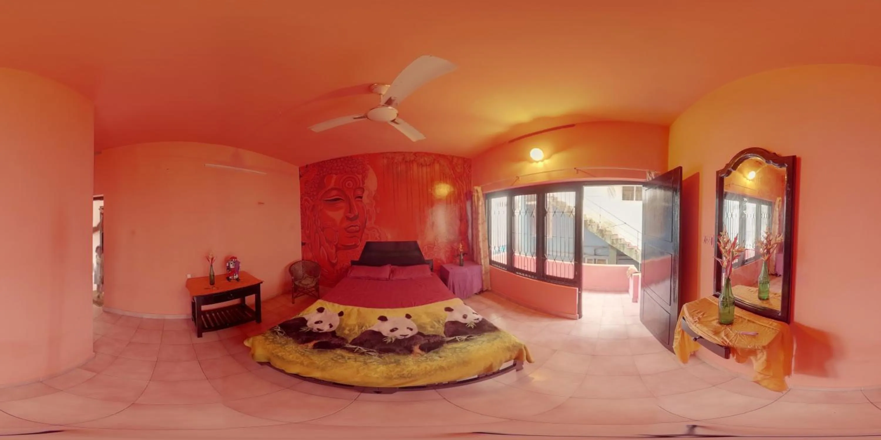 Bed in Santa Maria Hostel Kovalam