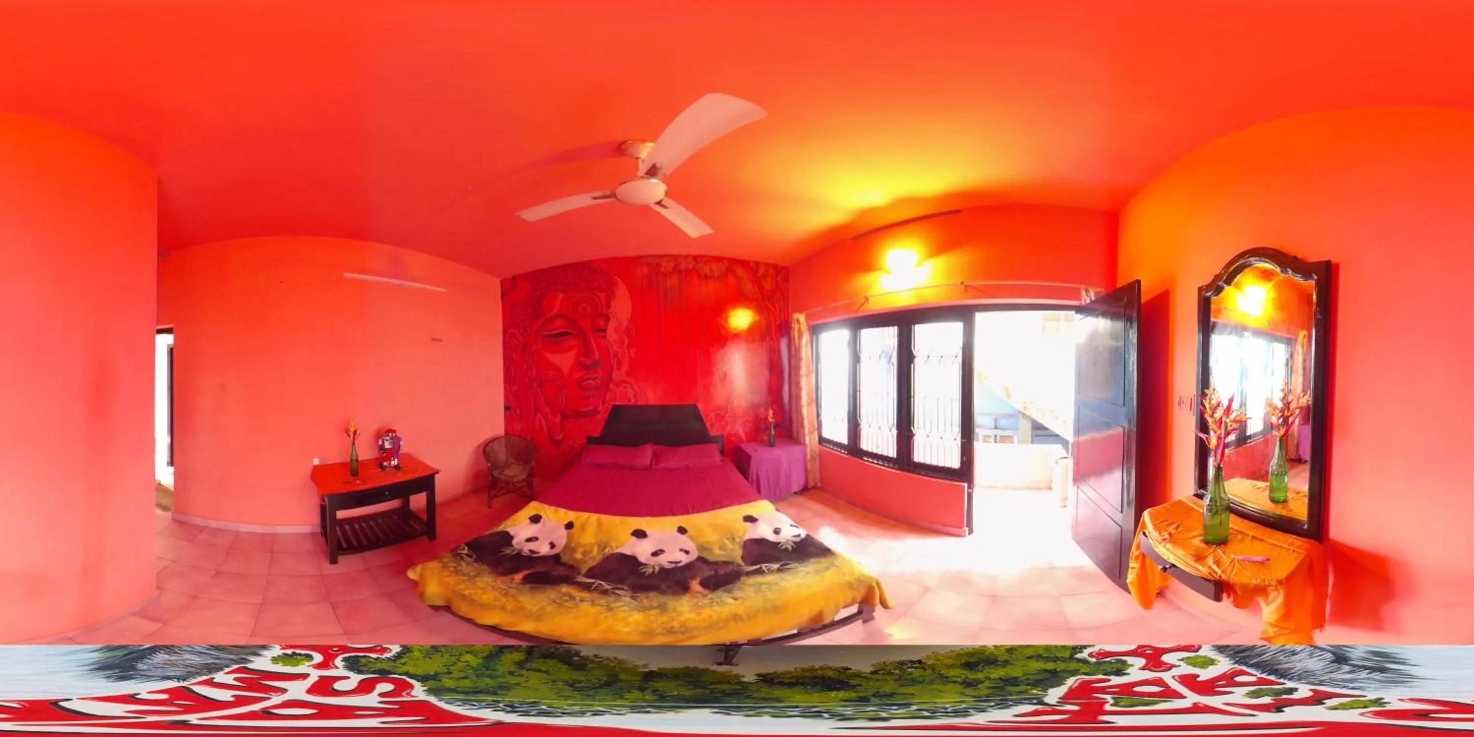 Bed in Santa Maria Hostel Kovalam