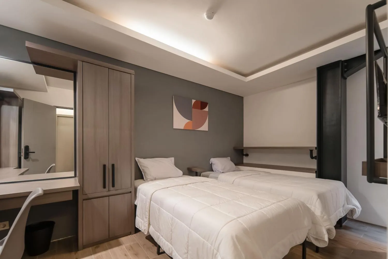 Bedroom, Bed in Cove Art Living