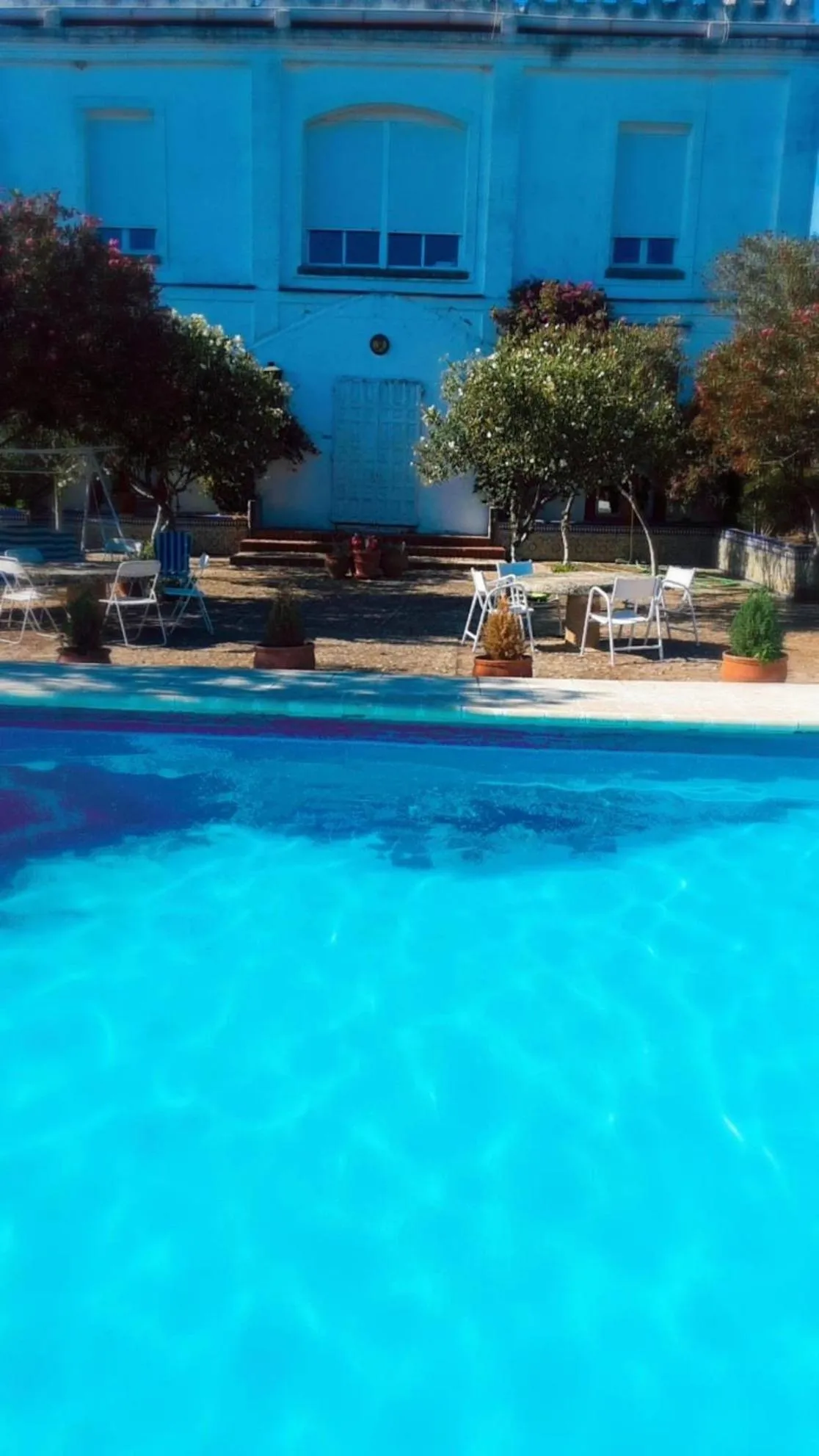 Pool view in Hotel Rural El Vaqueril
