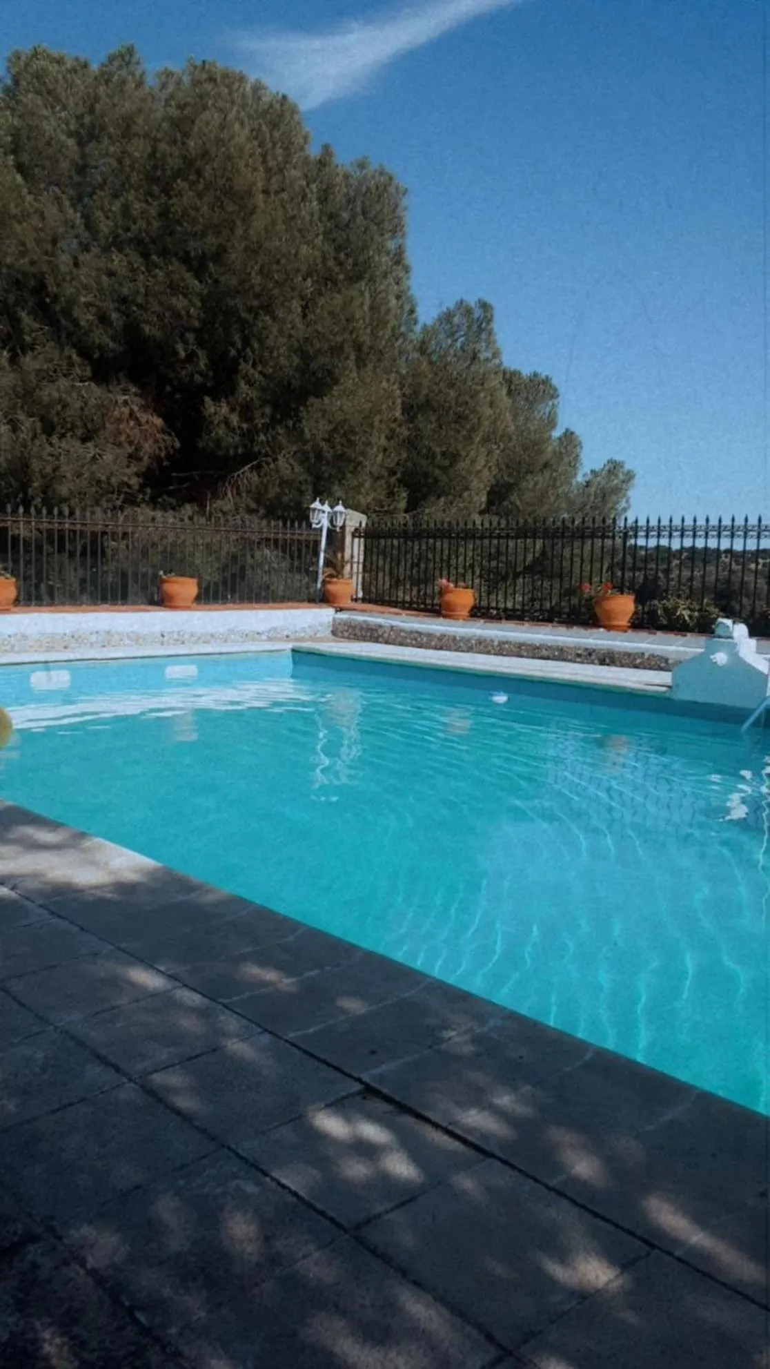 Pool view in Hotel Rural El Vaqueril