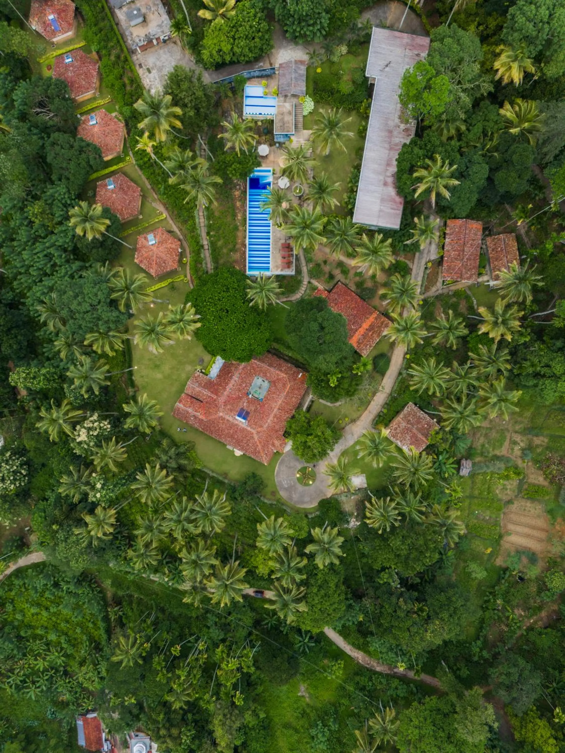 Bird's eye view in Athulya Villas, Kandy