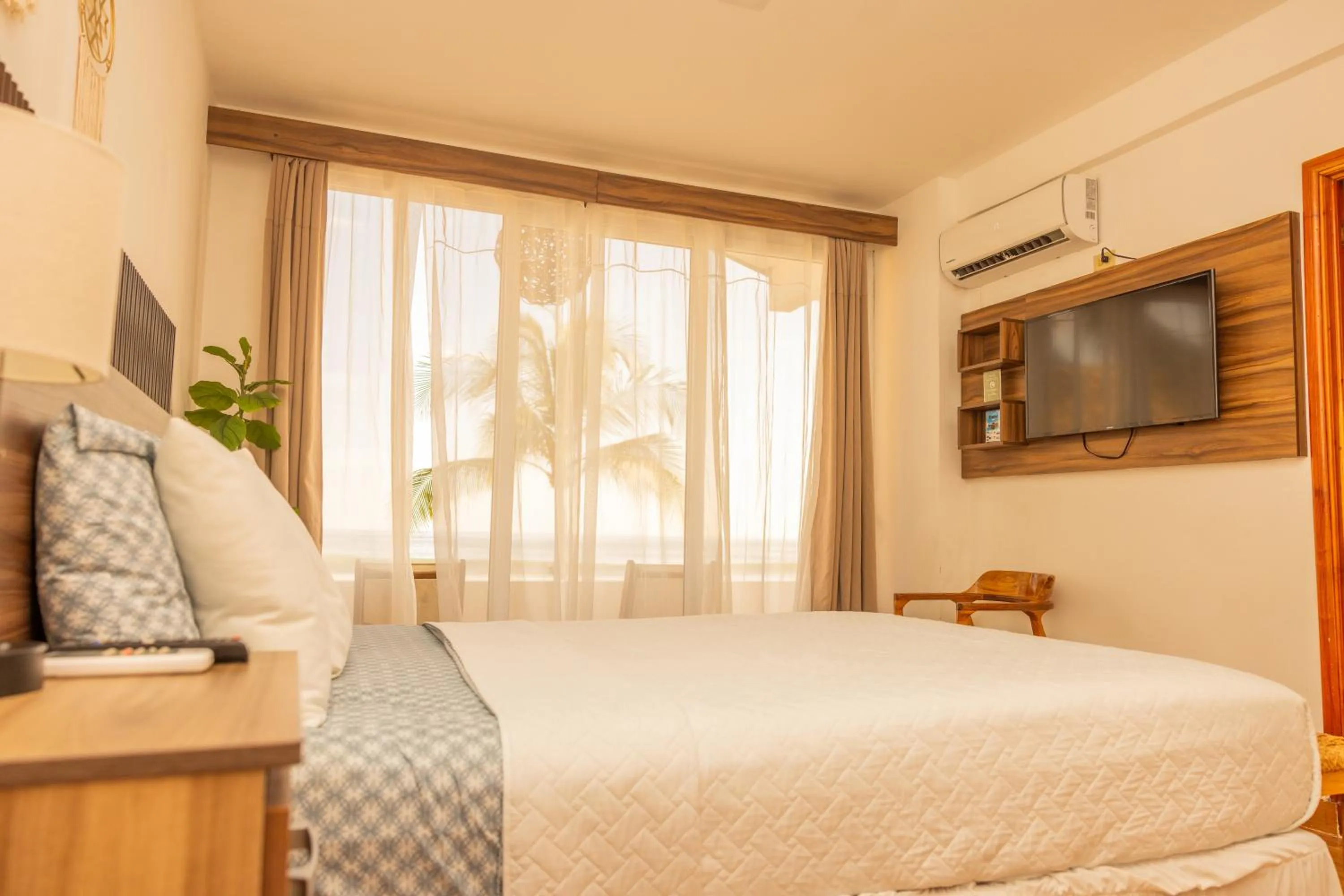 Bed in The rooftop Beach & club