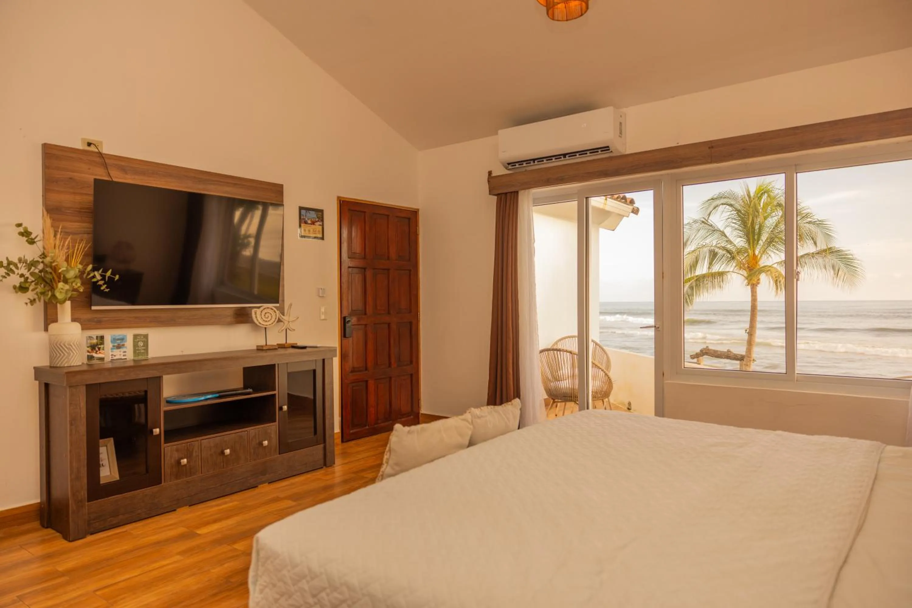 Bed in The rooftop Beach & club