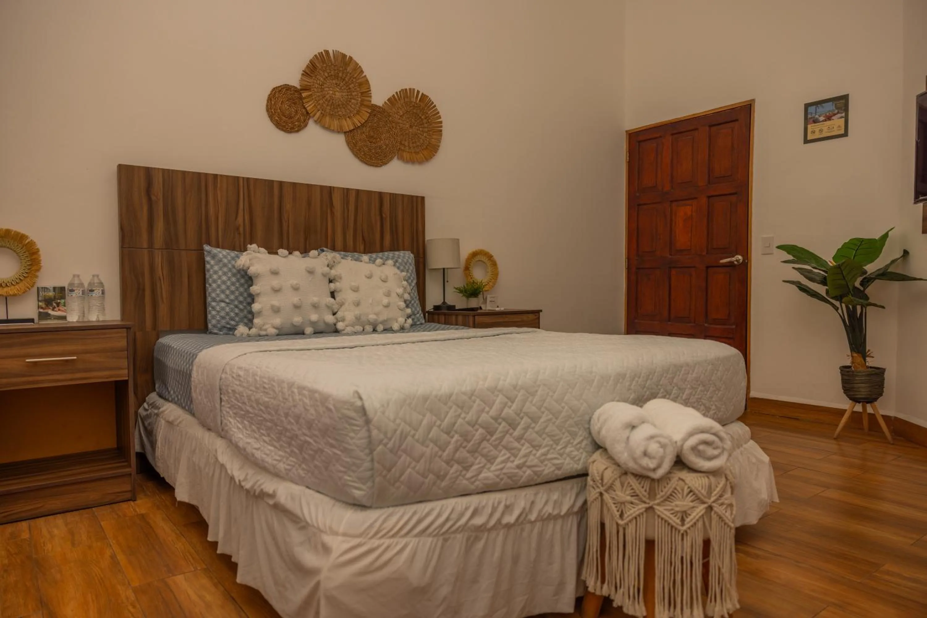 Bed in The rooftop Beach & club