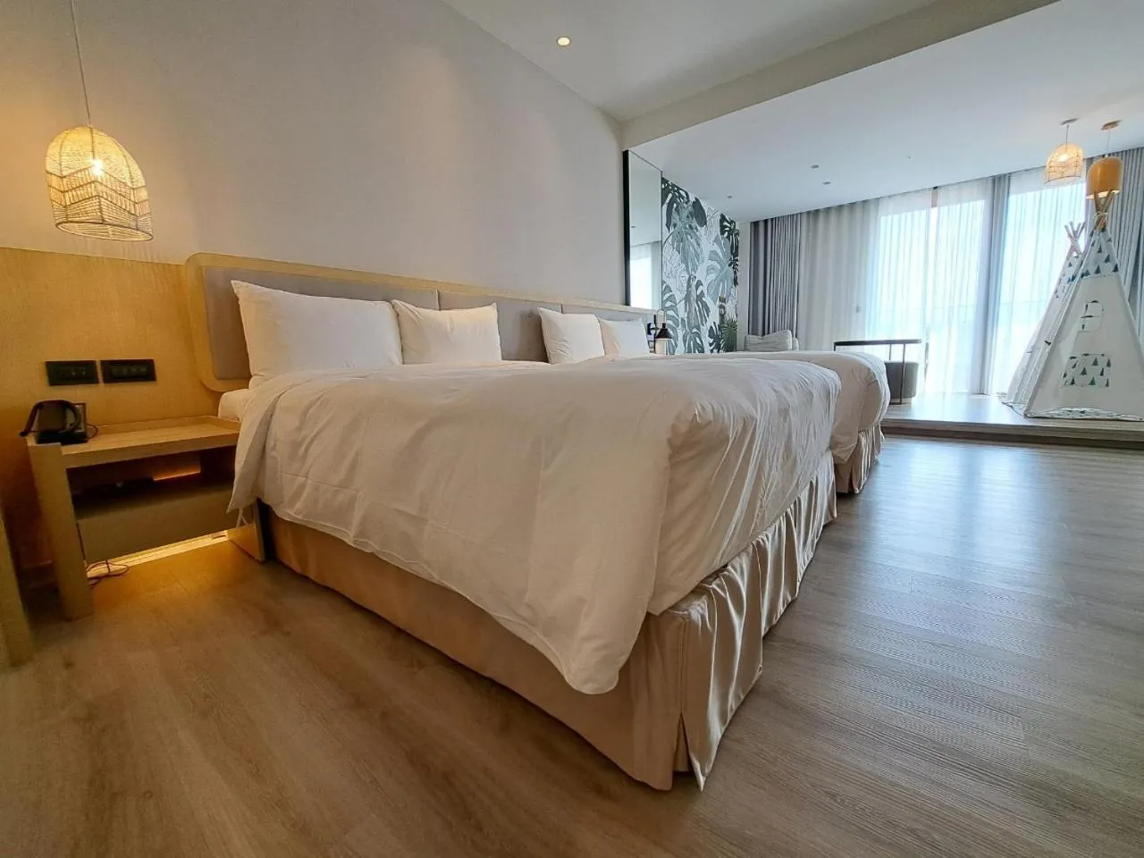 Bed in Boutech Wuri Village Hotel