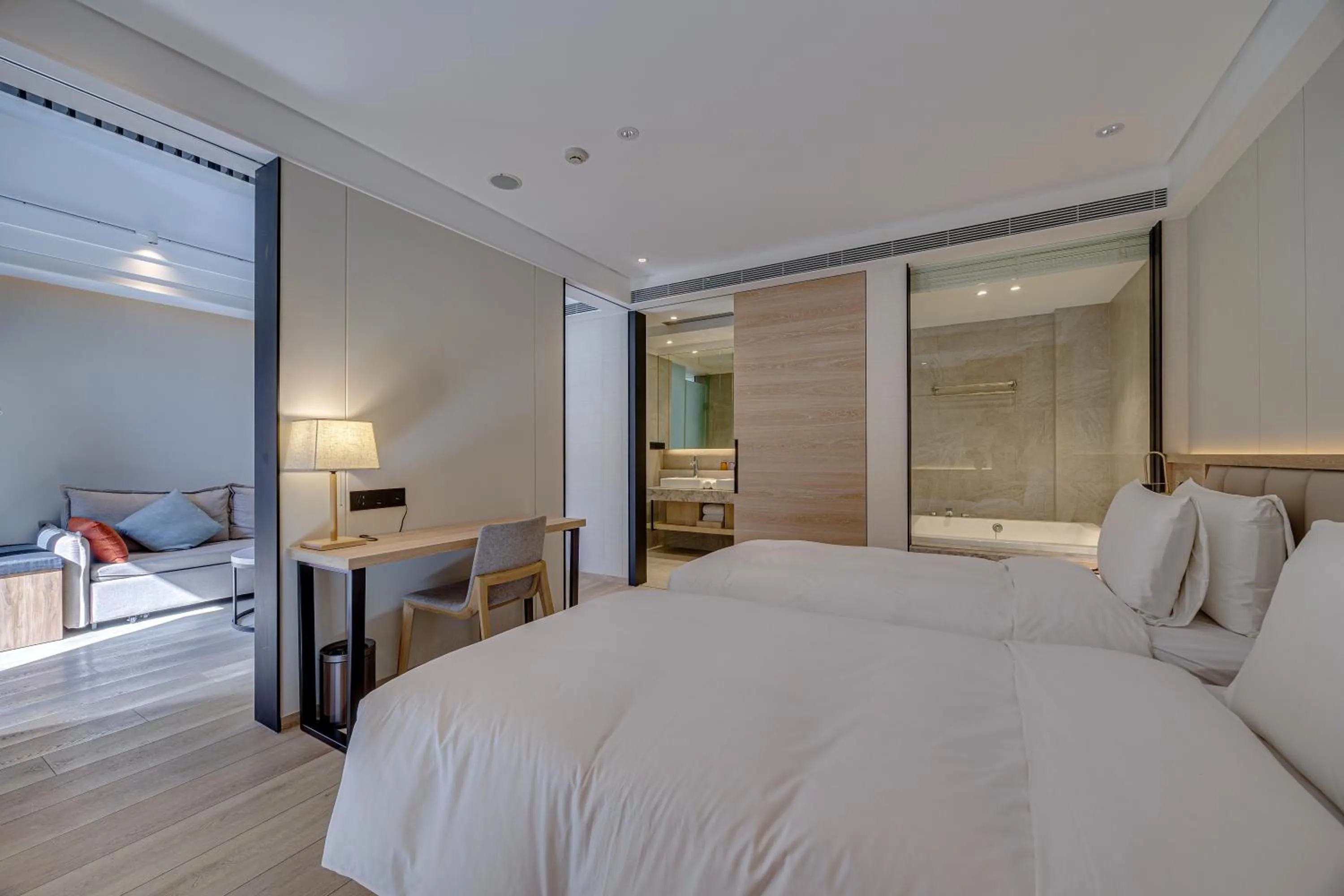 Bed in Boutech Wuri Village Hotel