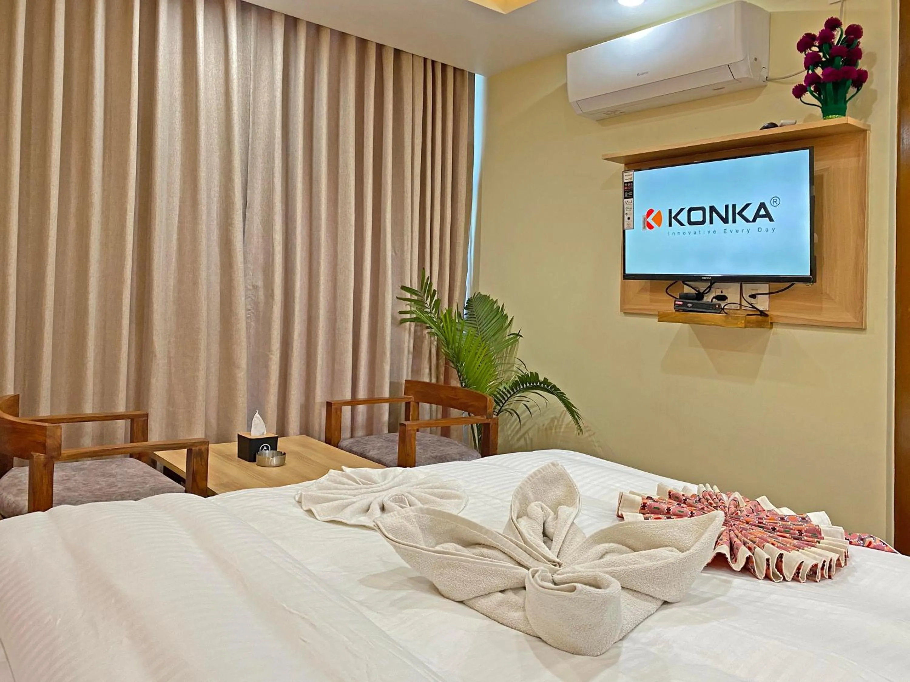 Bed in Hotel Lumbini Airport