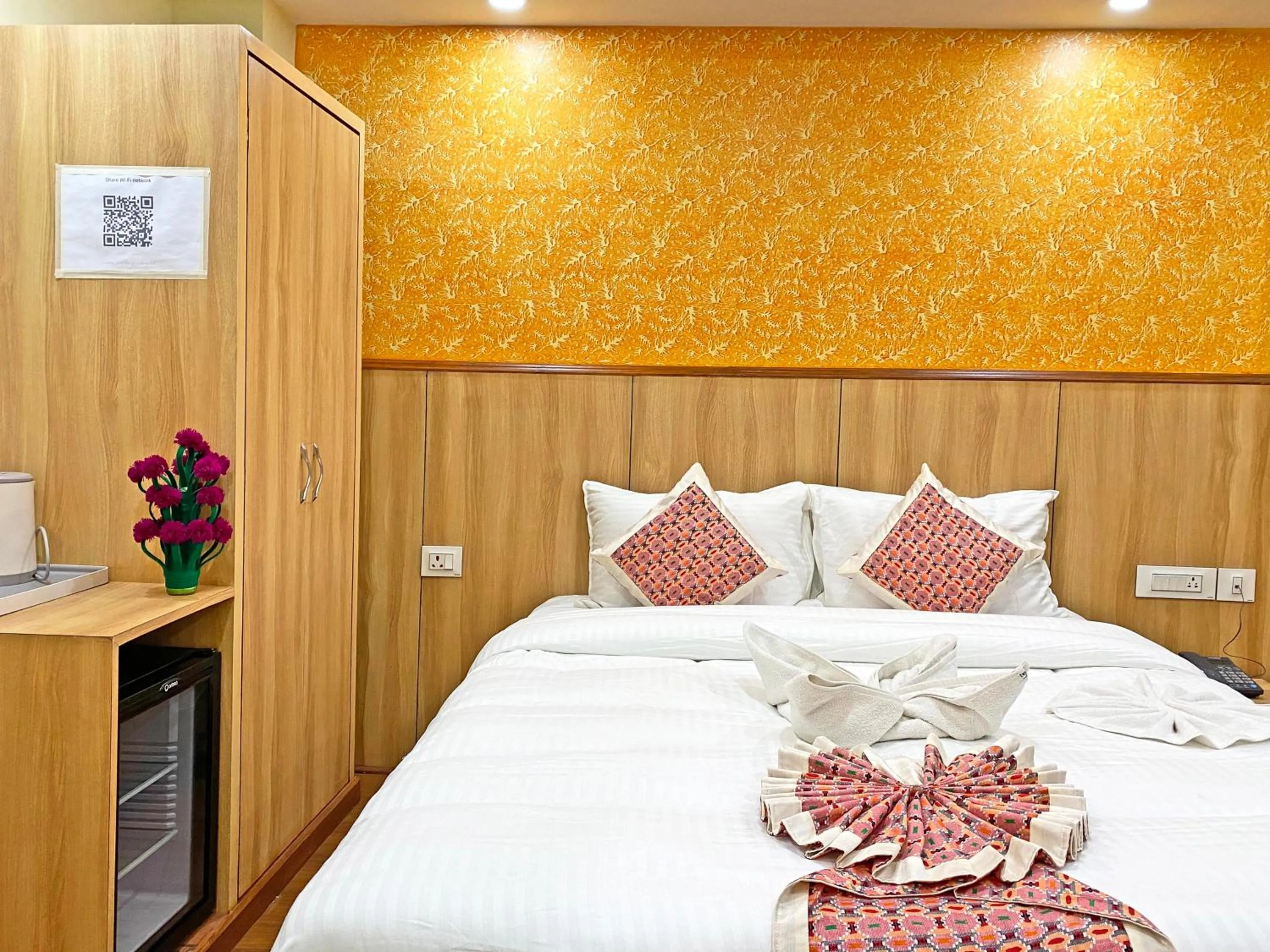 Bed in Hotel Lumbini Airport