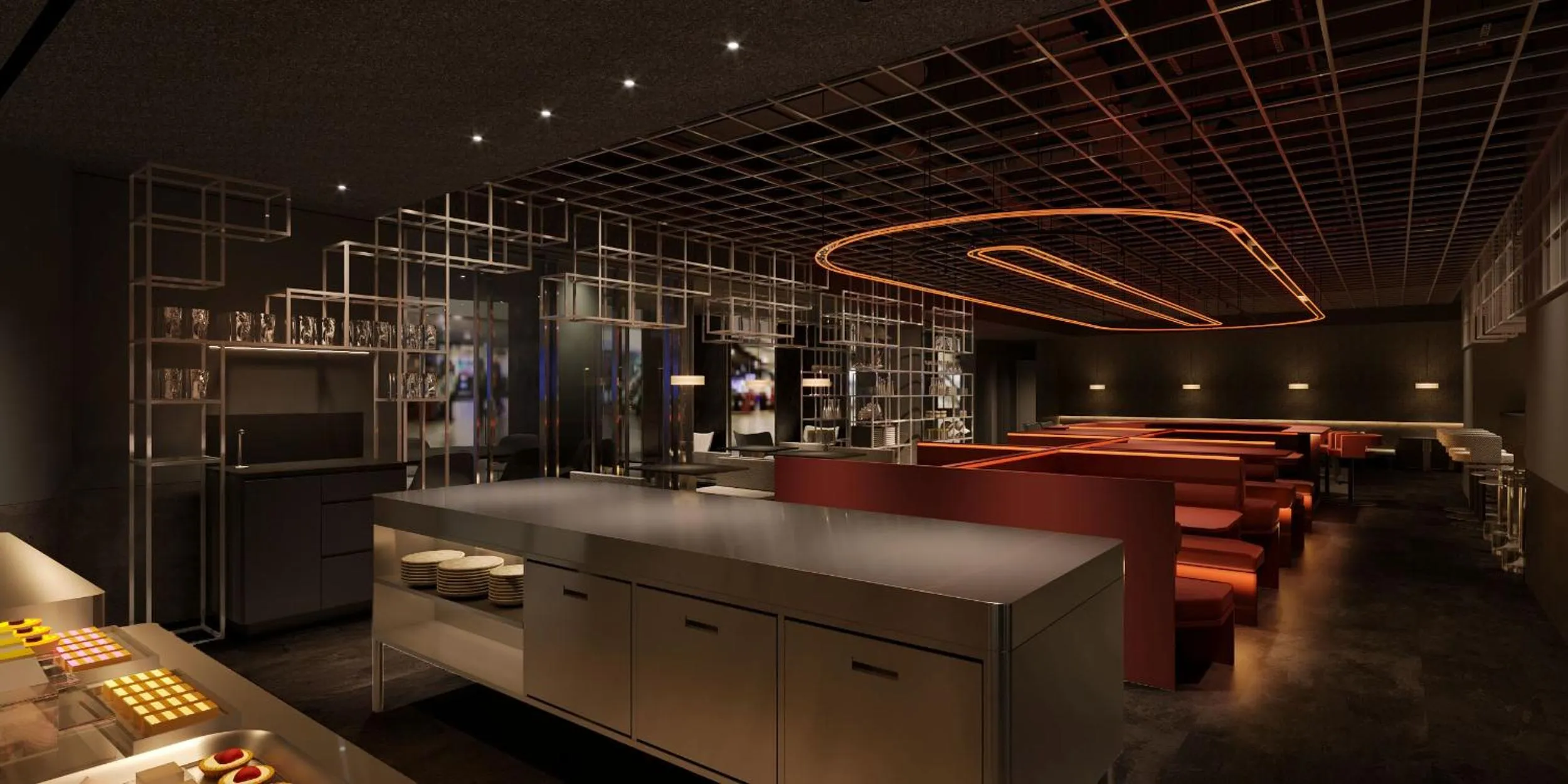 Seating area in CapsuleTransit MAX - Terminal 2