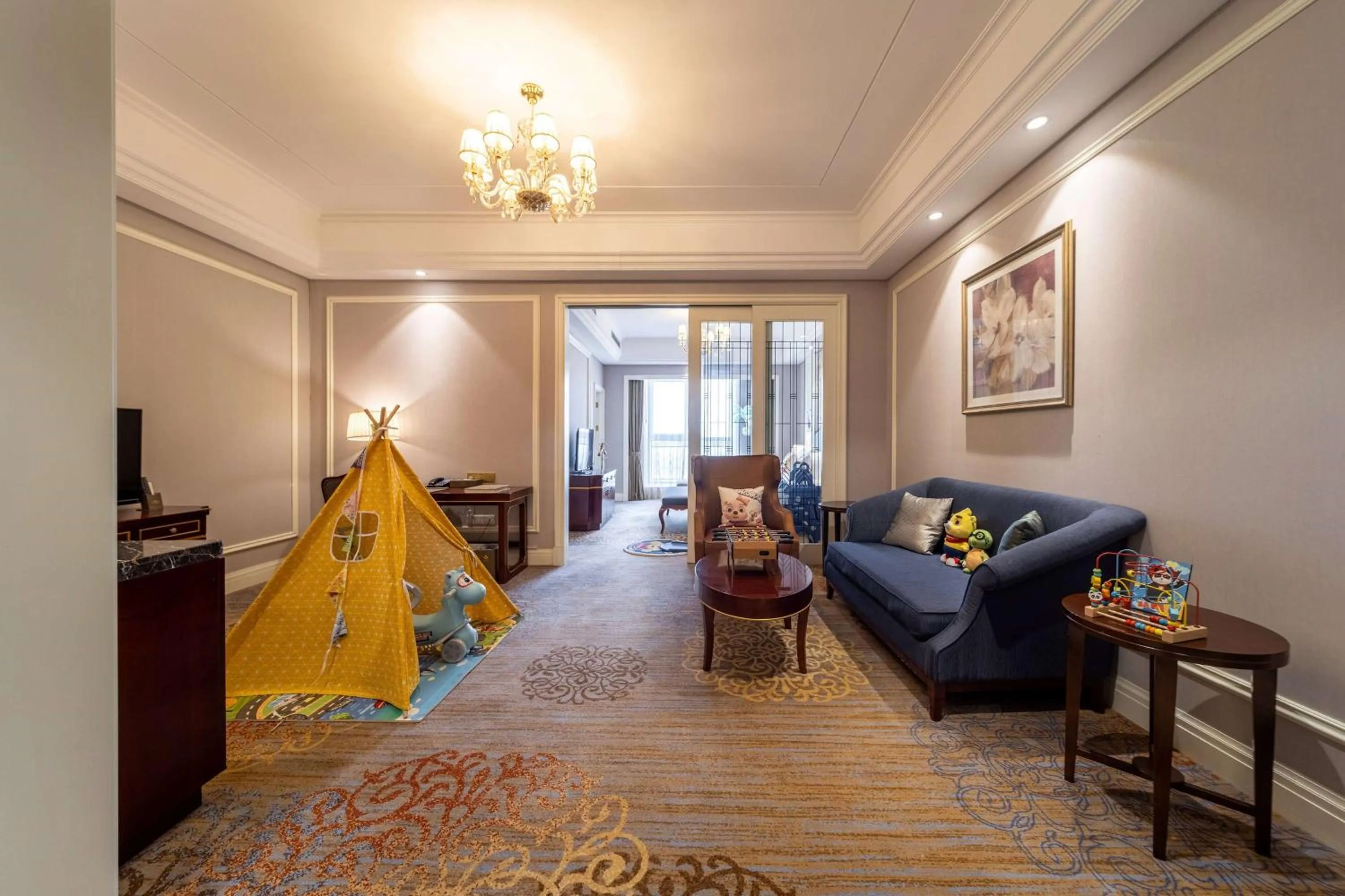 Living room in Howard Johnson Junhe Hot Springs Resort Beijing北京君和豪生温泉酒店