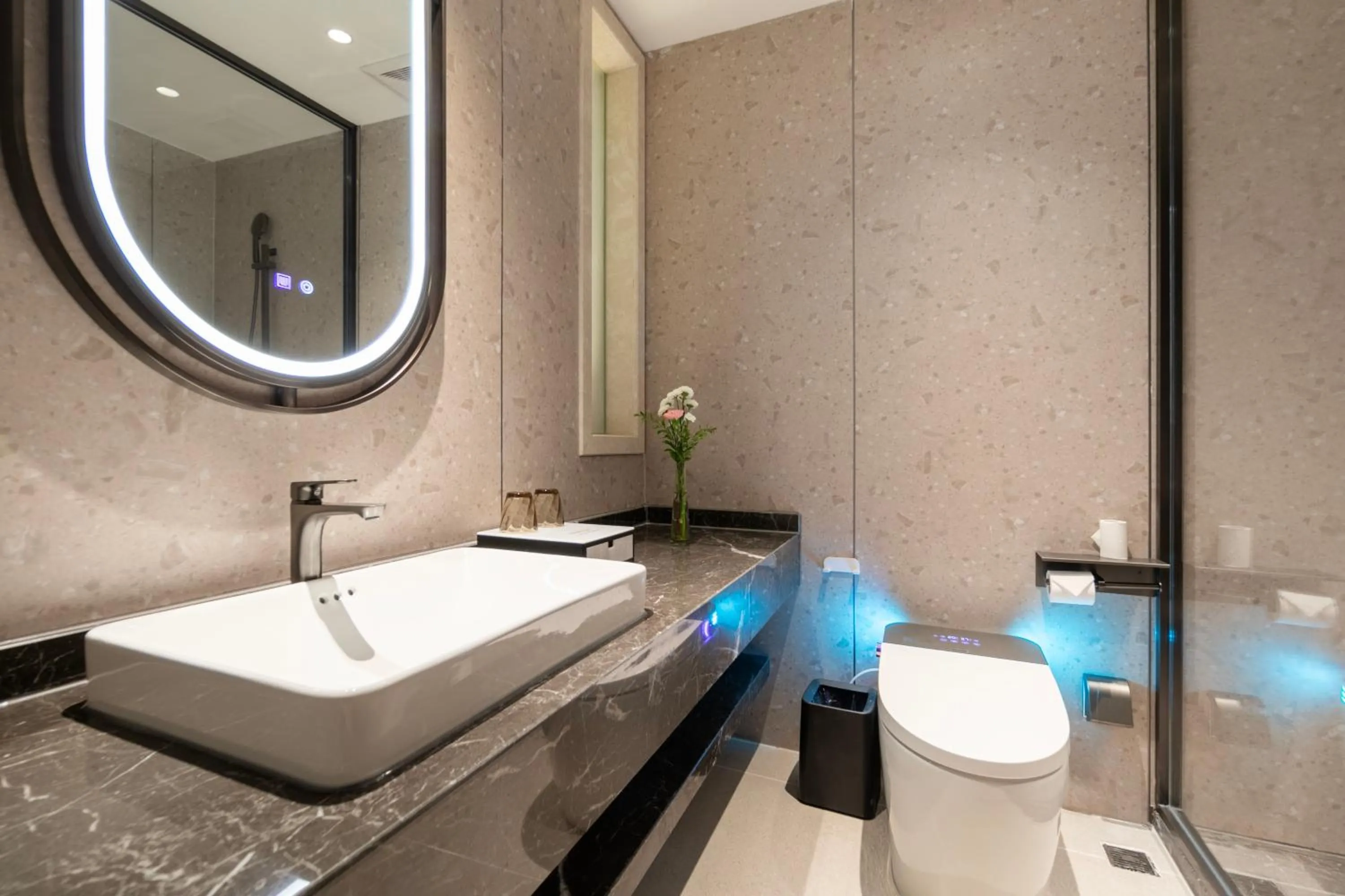 Toilet in Ramada by Wyndham Wuhan Wangjiawan