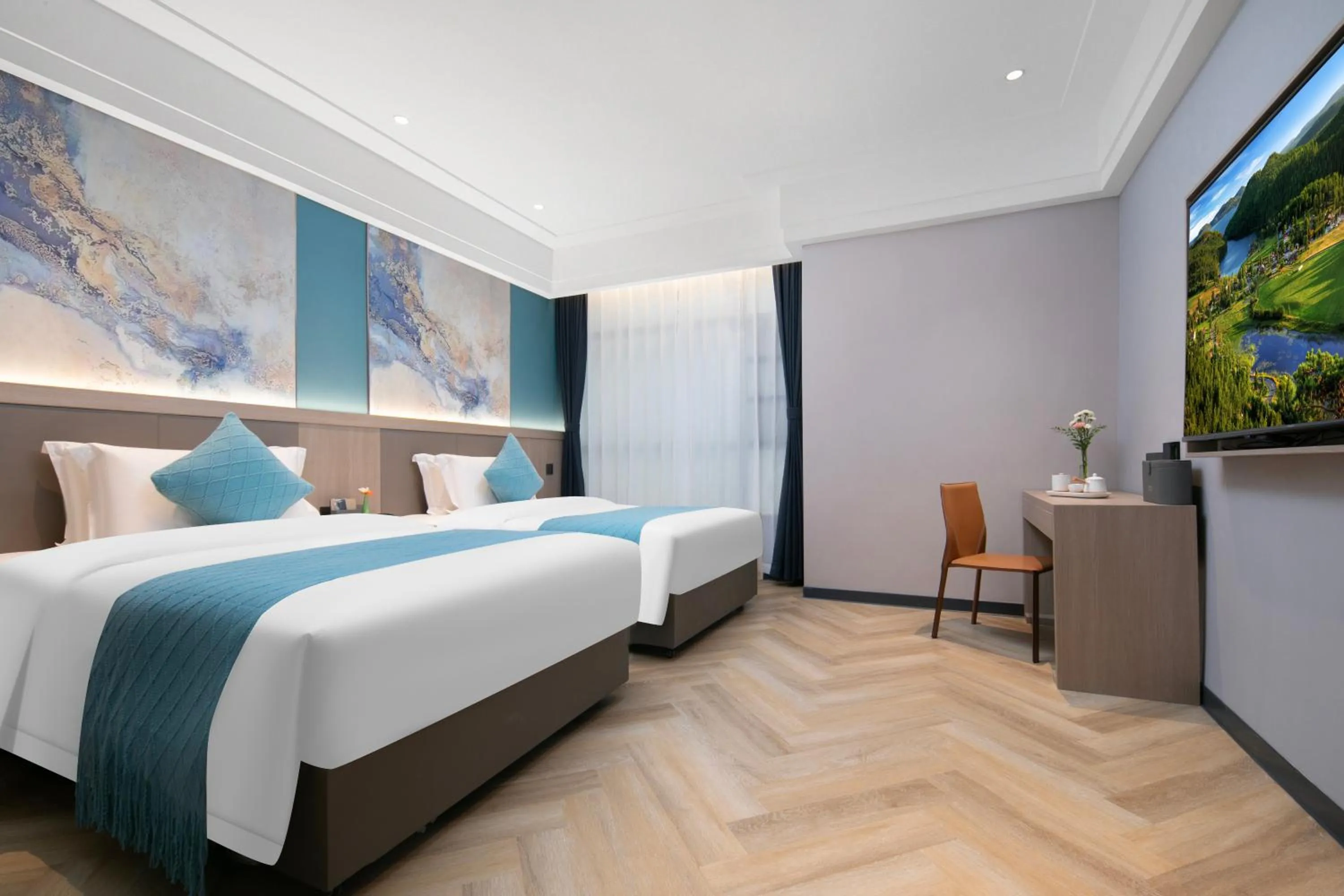 Bed in Ramada by Wyndham Wuhan Wangjiawan