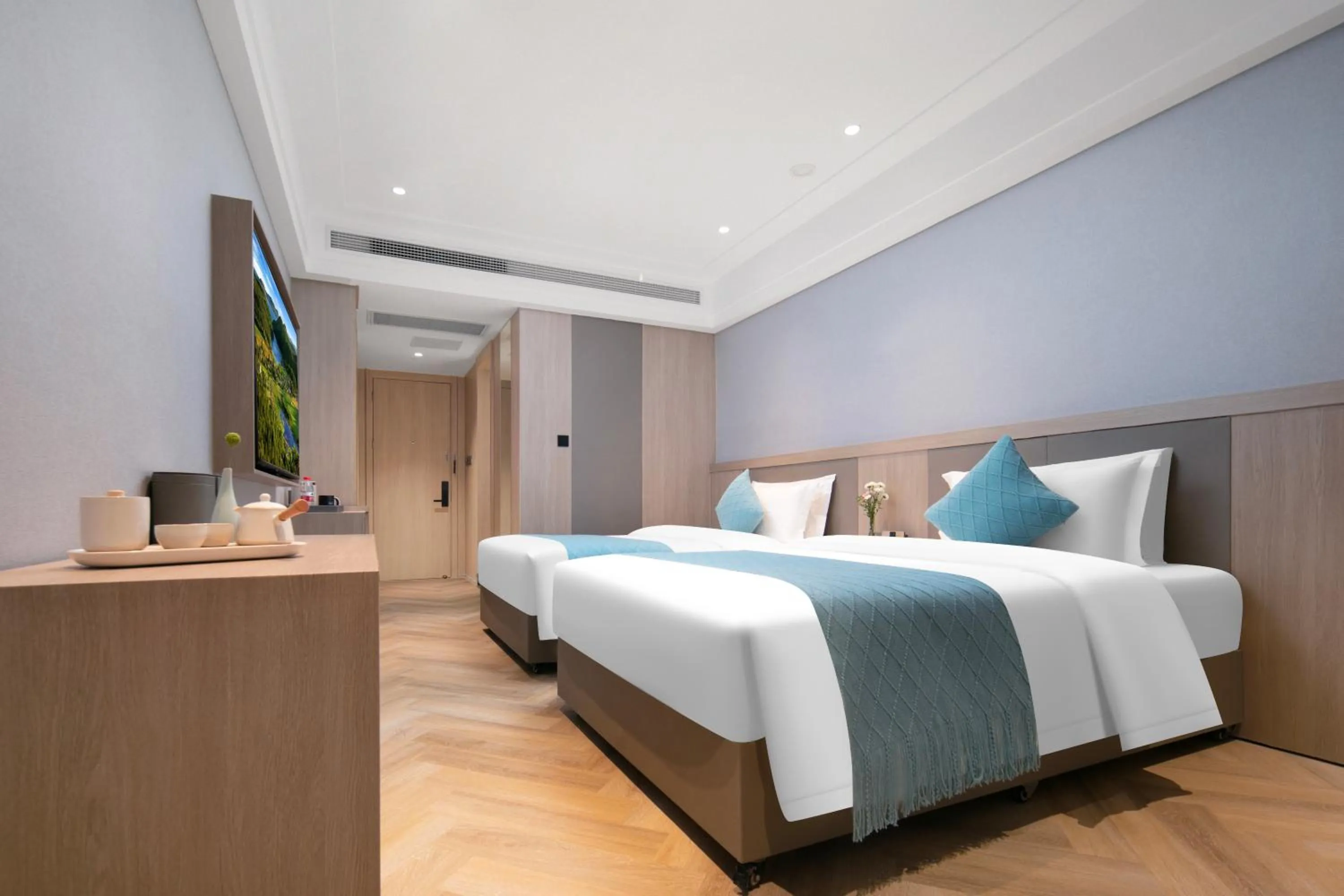 Bed in Ramada by Wyndham Wuhan Wangjiawan