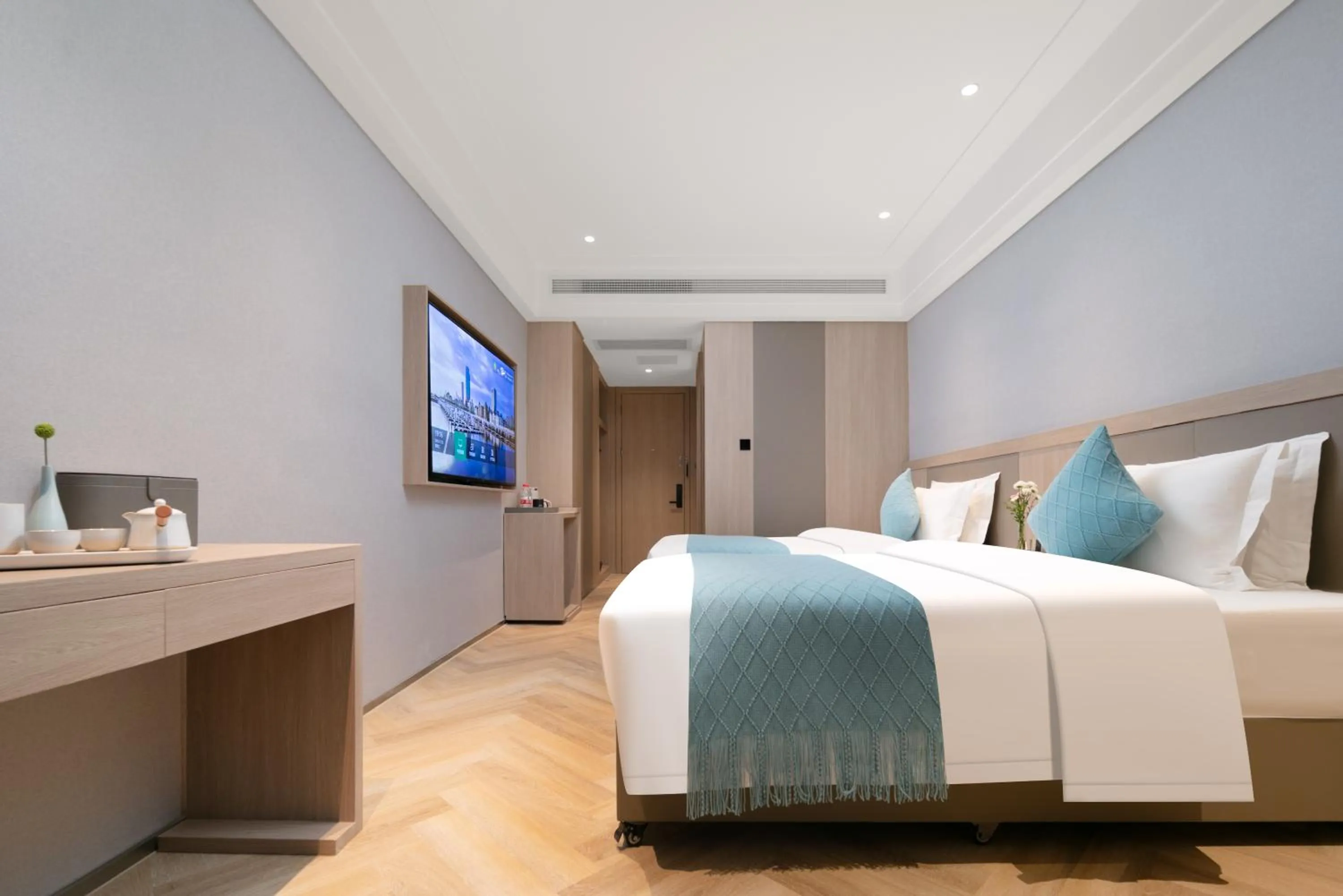 Bed in Ramada by Wyndham Wuhan Wangjiawan