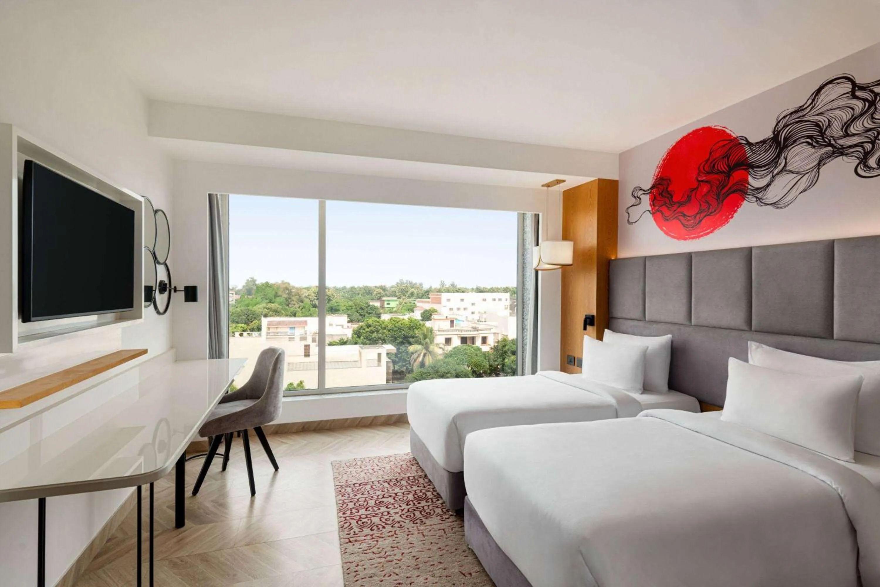 Photo of the whole room, Bed in Ramada by Wyndham Gorakhpur Gorakhnath Mandir Road