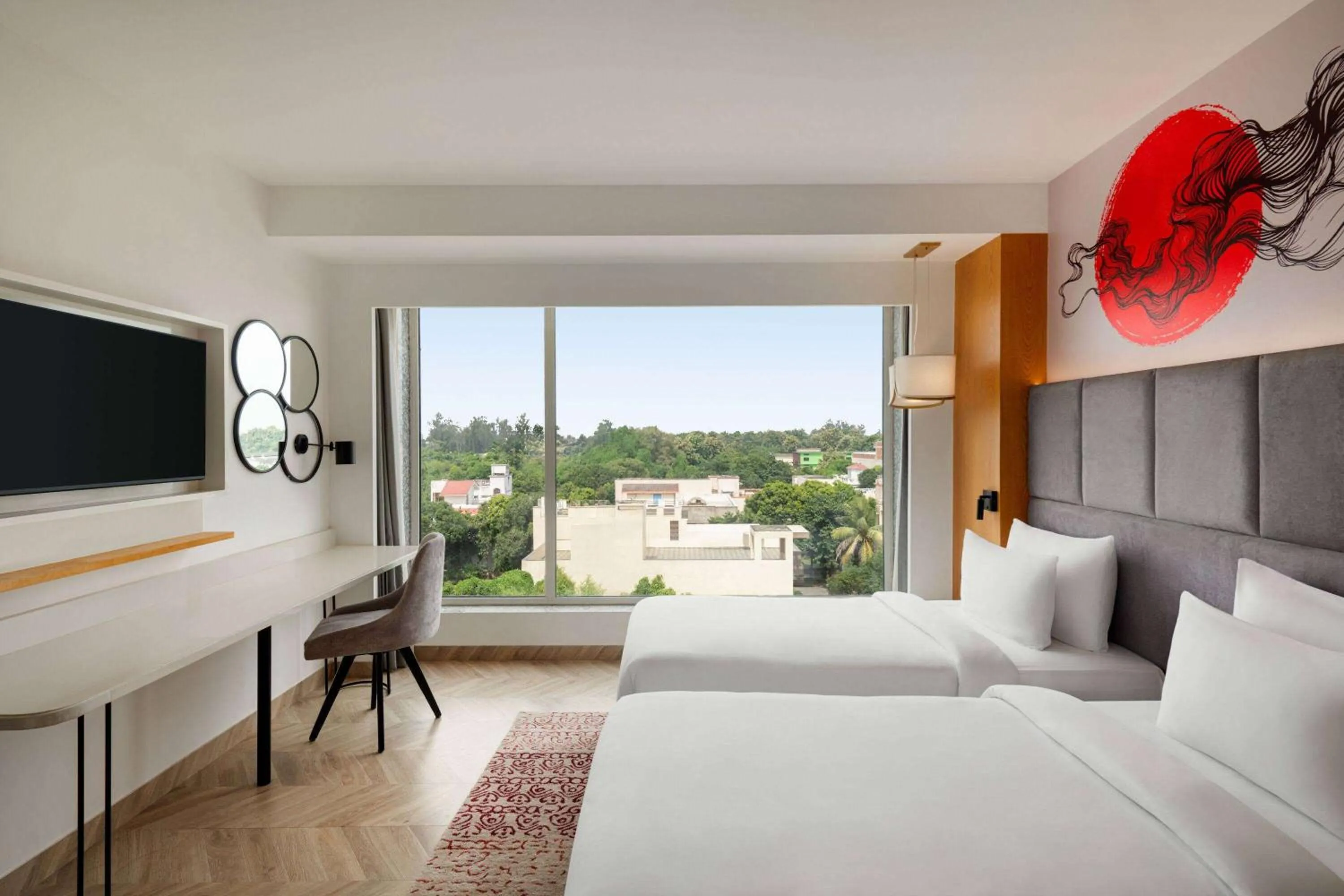 Photo of the whole room, Bed in Ramada by Wyndham Gorakhpur Gorakhnath Mandir Road