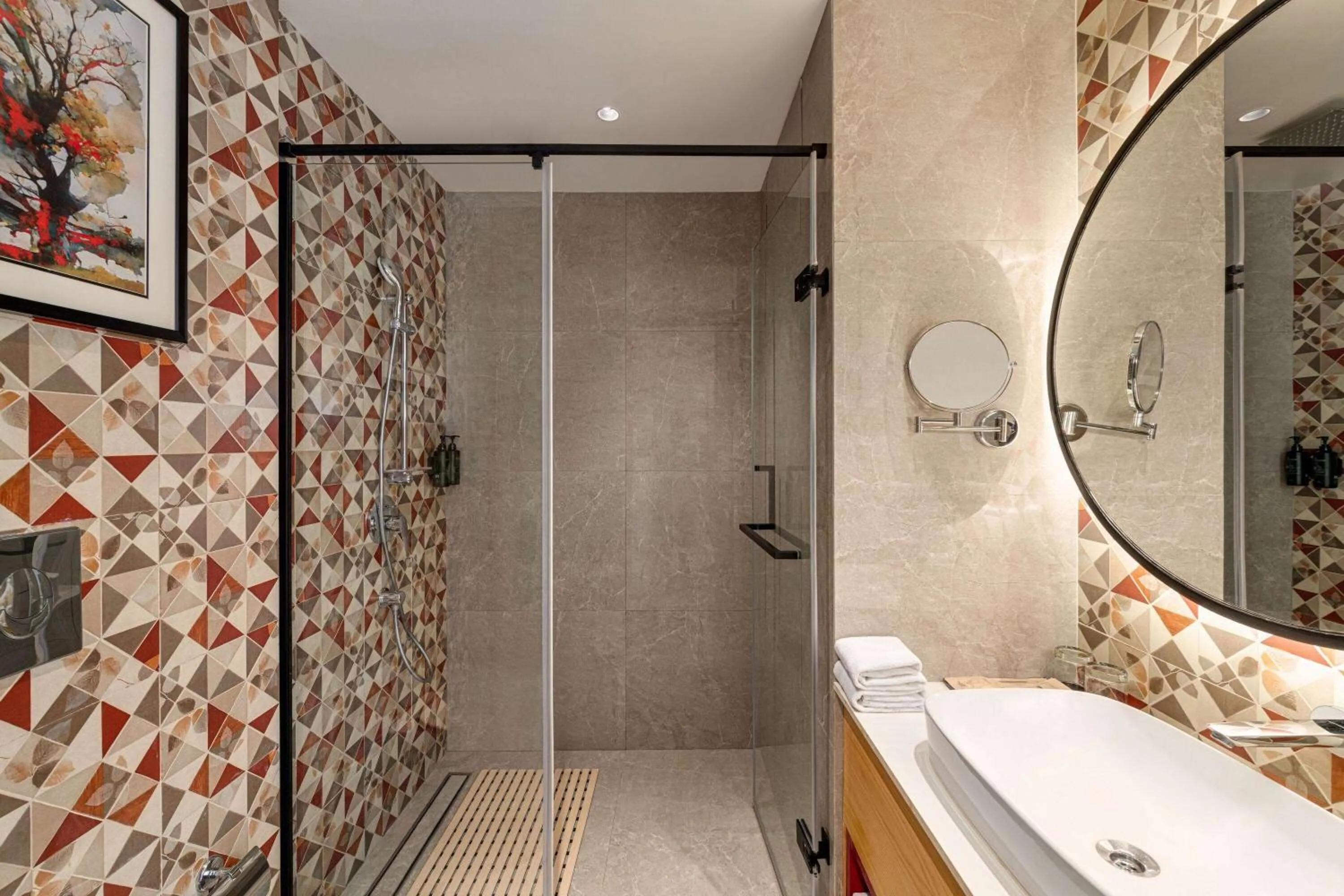 Bathroom, Bed in Ramada by Wyndham Gorakhpur Gorakhnath Mandir Road