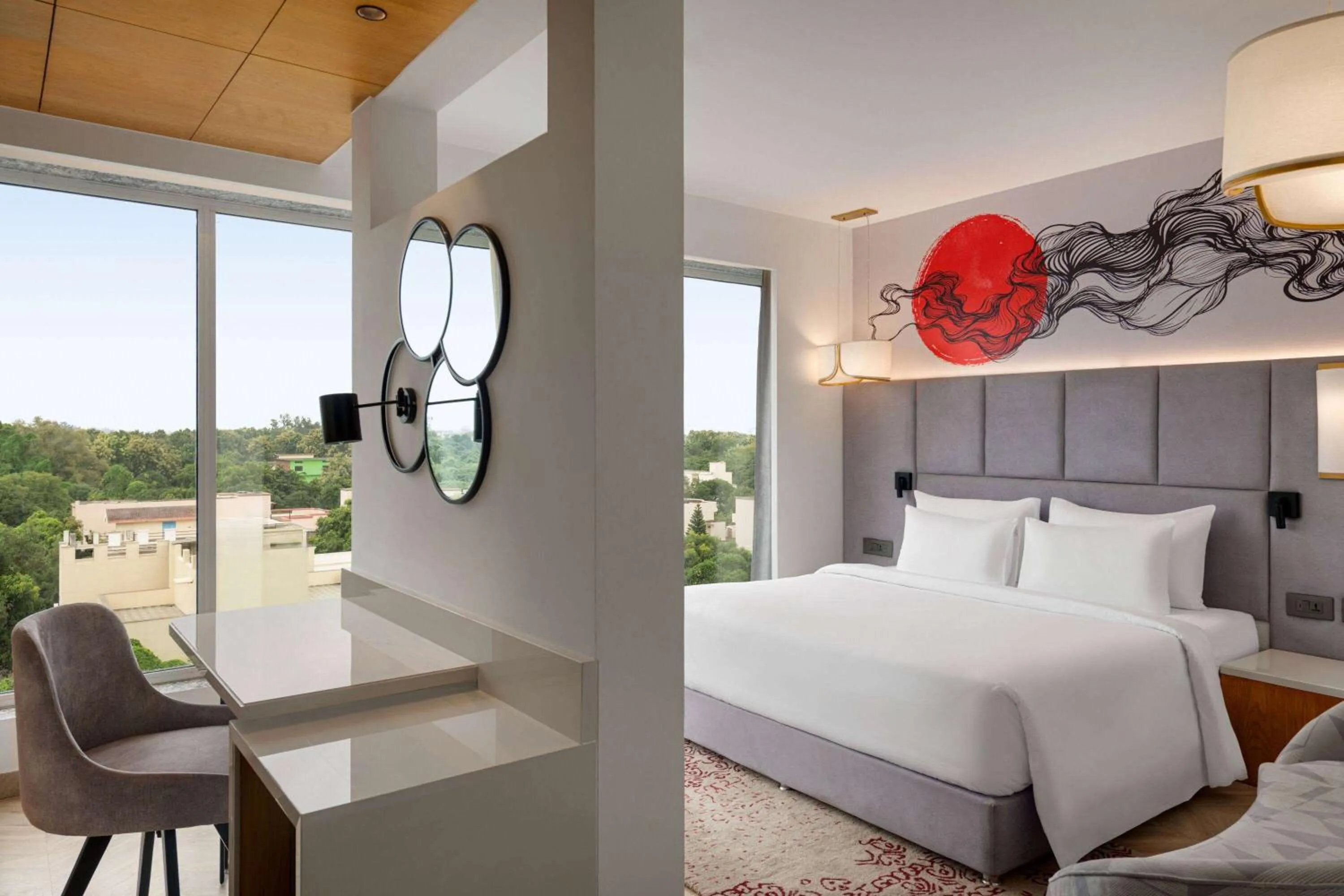 Photo of the whole room, Bed in Ramada by Wyndham Gorakhpur Gorakhnath Mandir Road