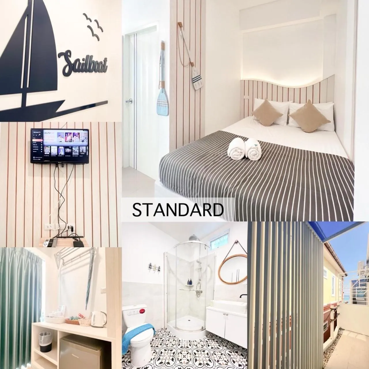 Photo of the whole room, Bed in Baan Sailboat Beach Kohlarn