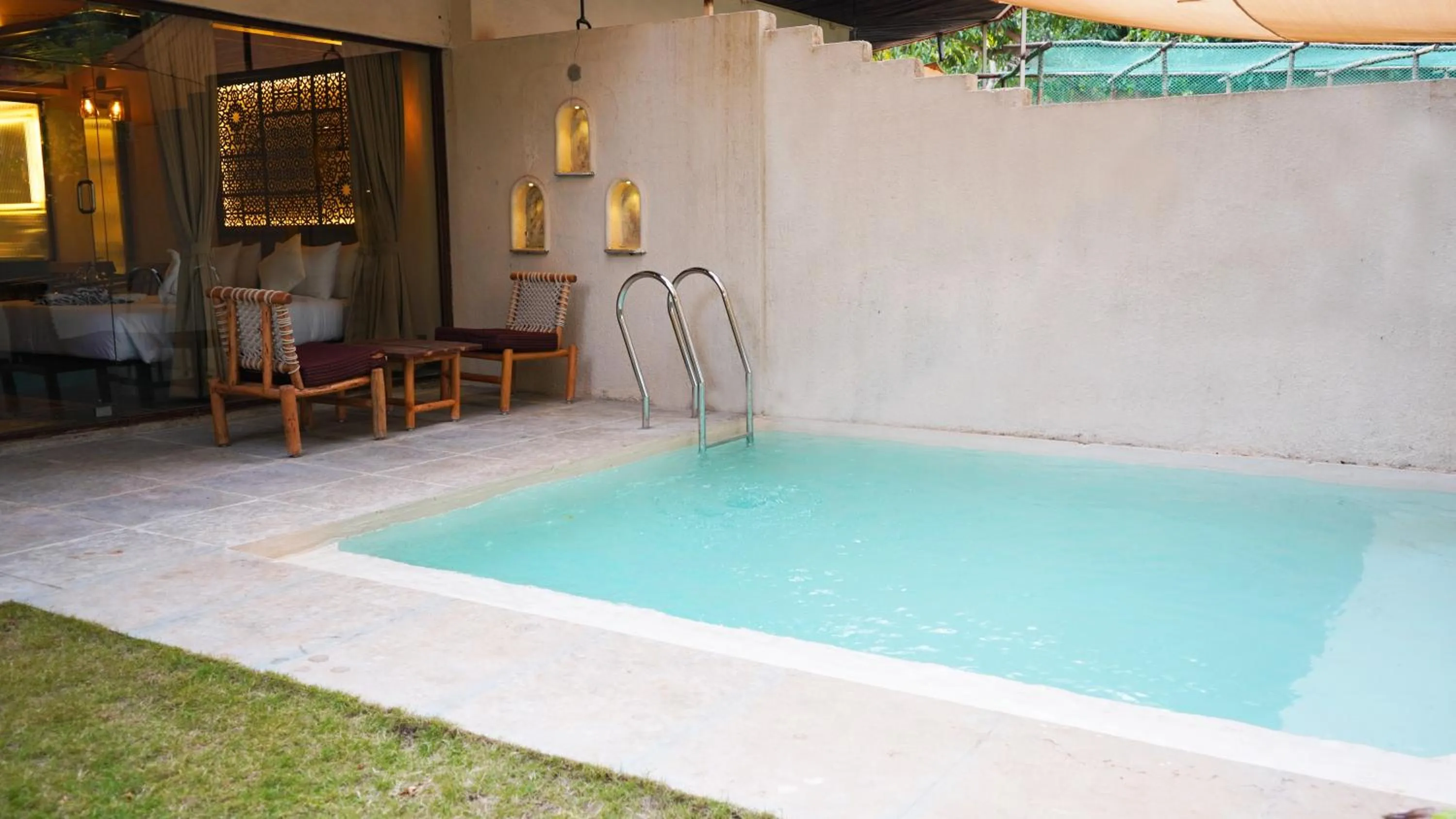 Pool view in Avhyay Resort