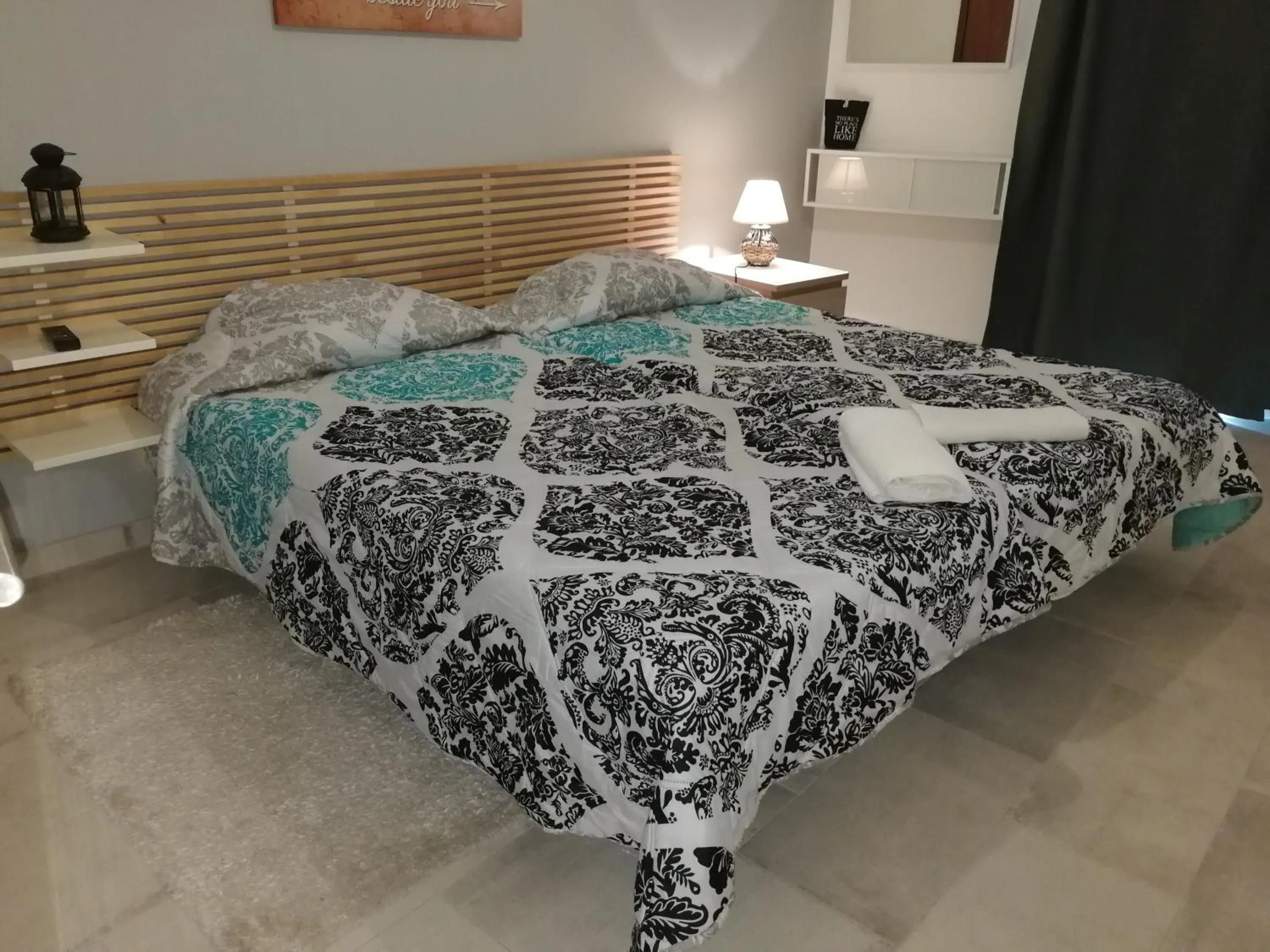 Decorative detail, Bed in Lagos City Center Guest House & Hostel