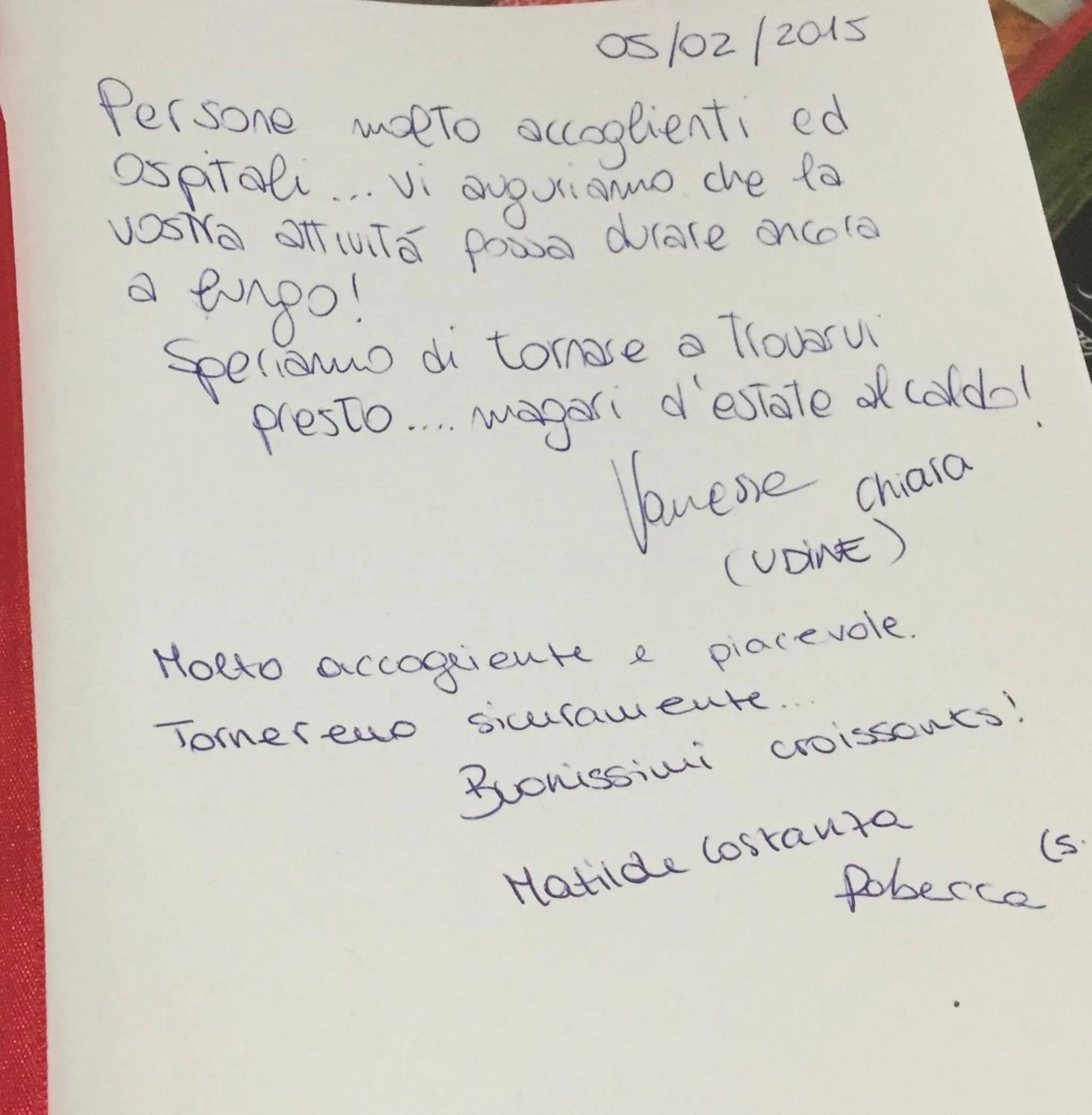 Bird's eye view in B&B Tecla