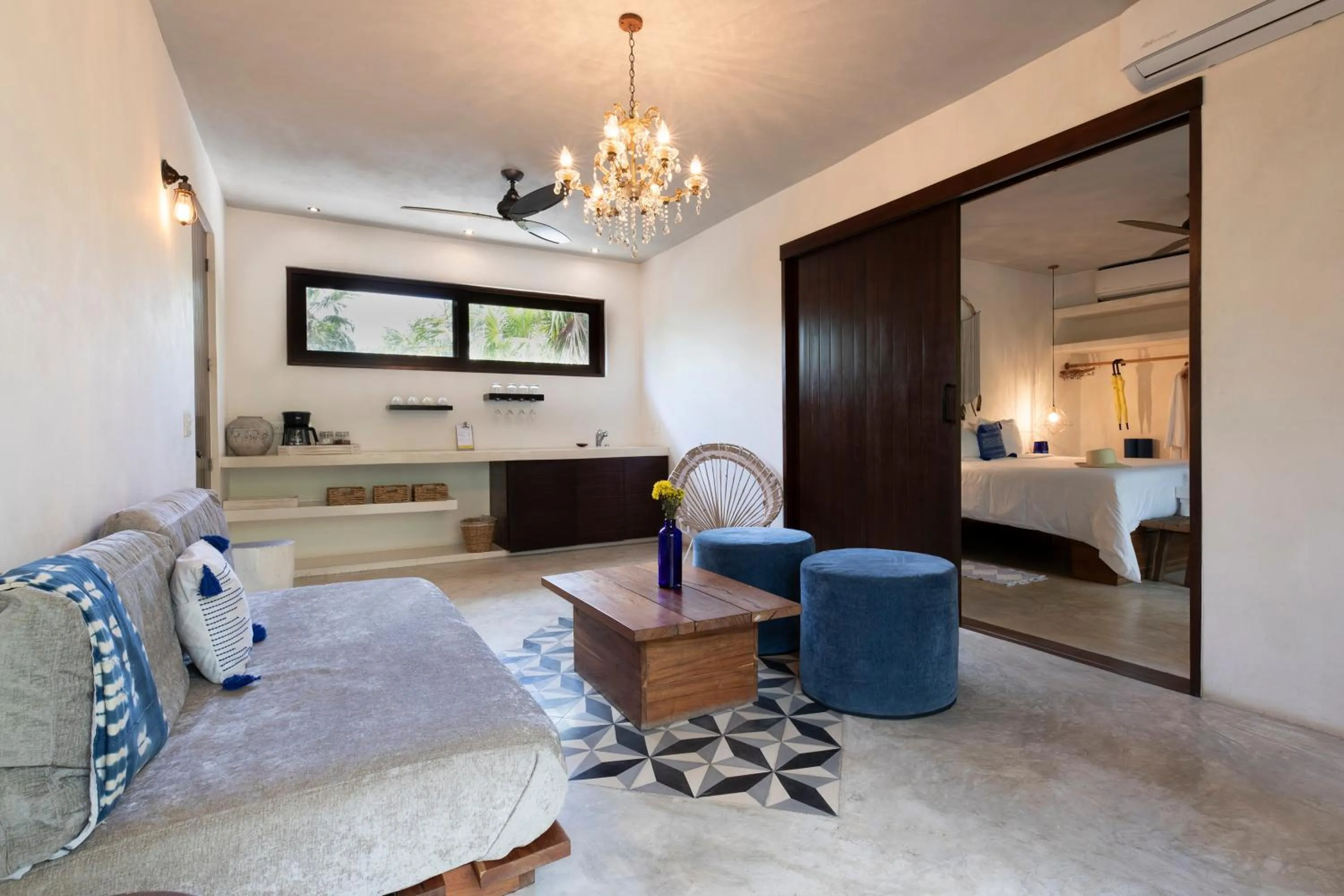 Seating area in Lula Tulum, a Small Luxury Hotel