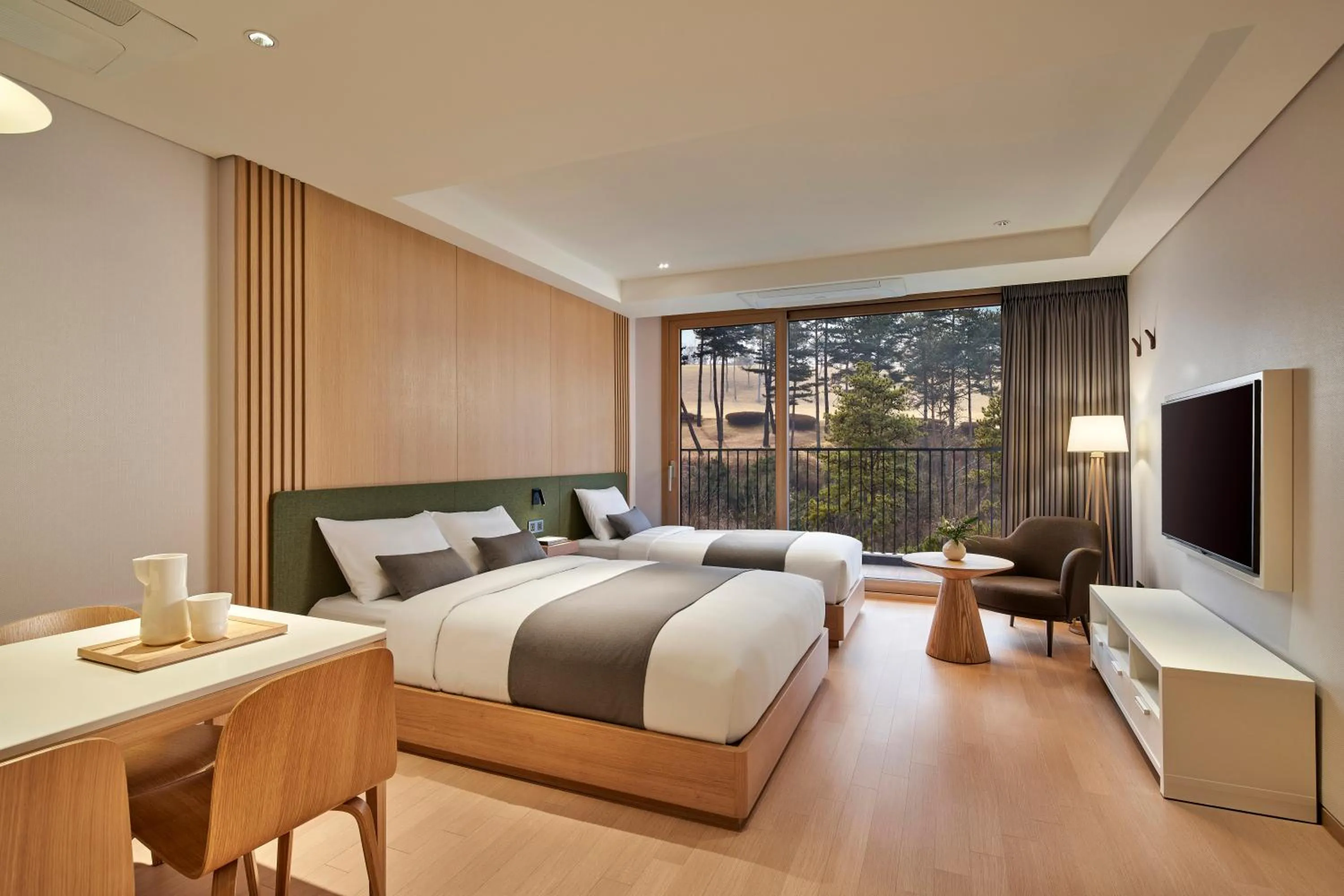Bed in Lotte Buyeo Resort