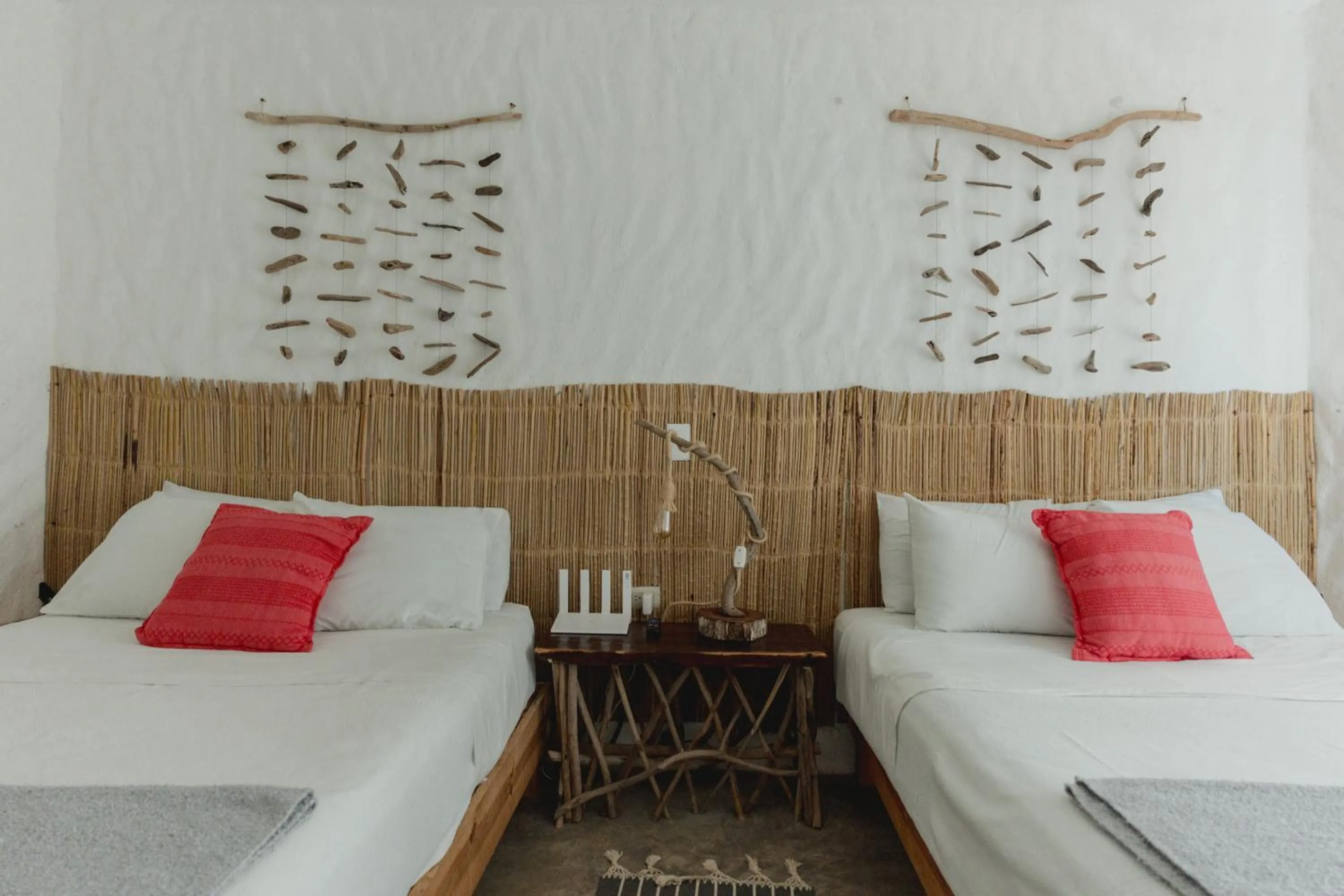 Bed in Toninas México Bungalow