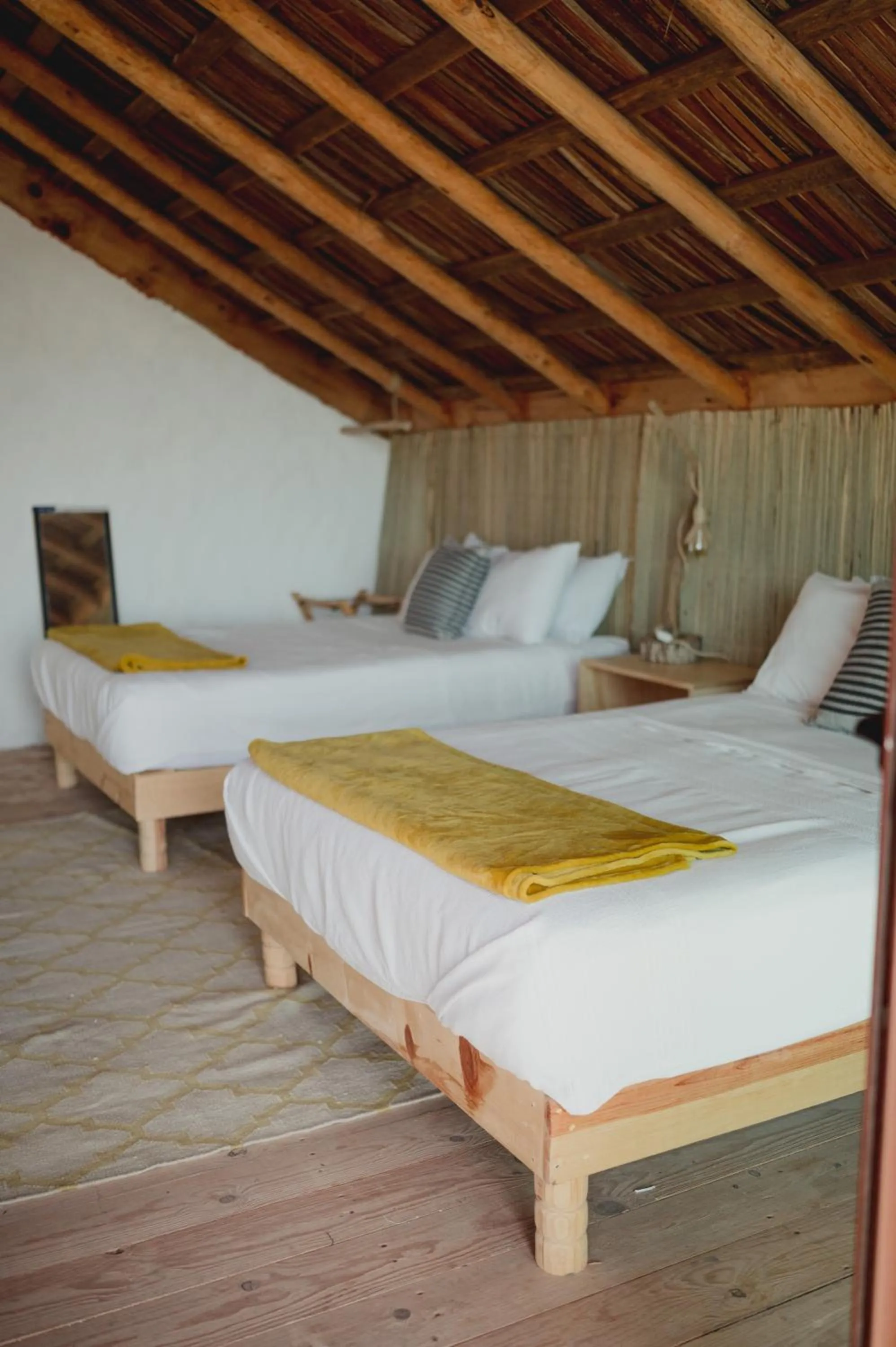 Bed in Toninas México Bungalow