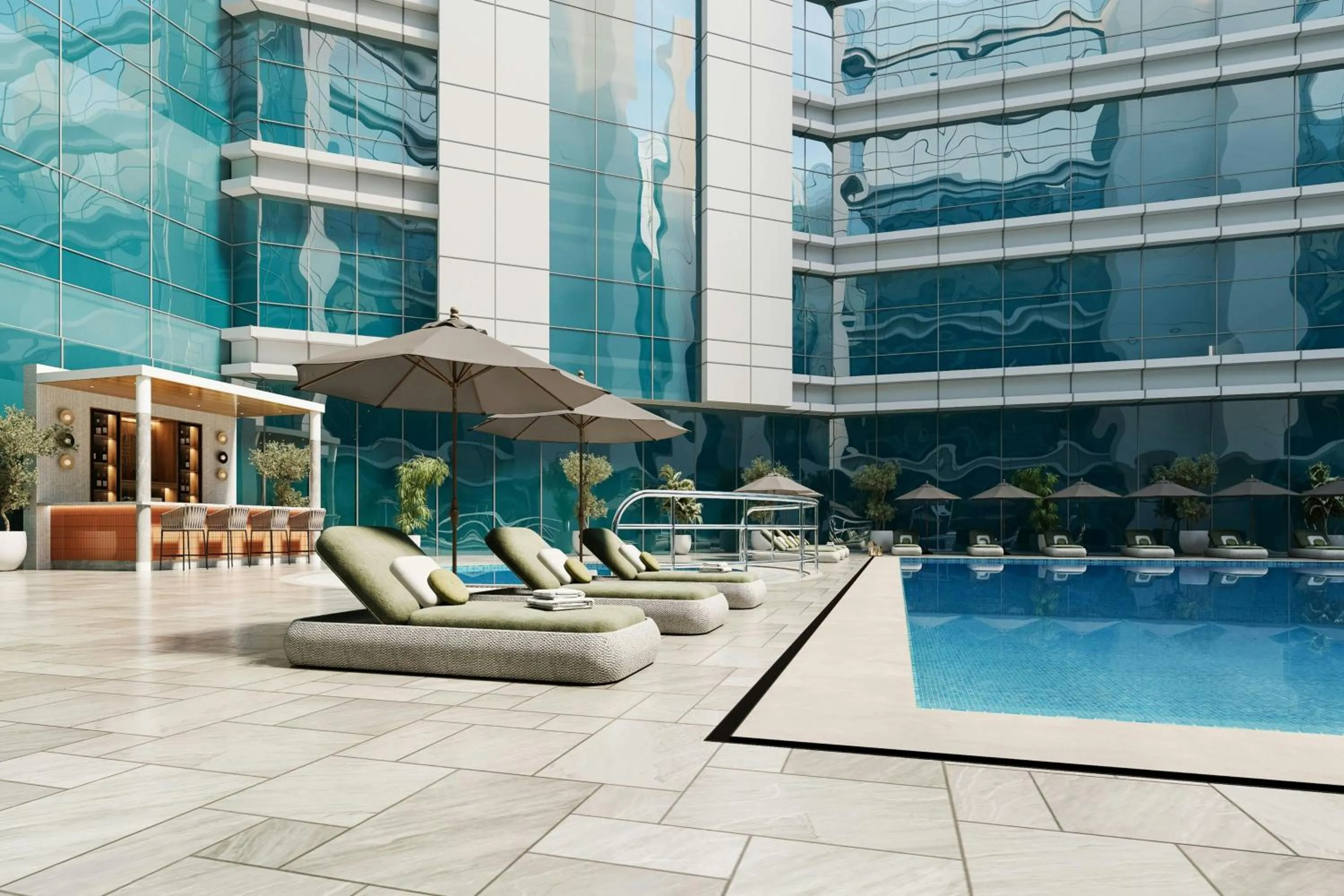 Swimming pool in Vintage Grand Hotel Dubai