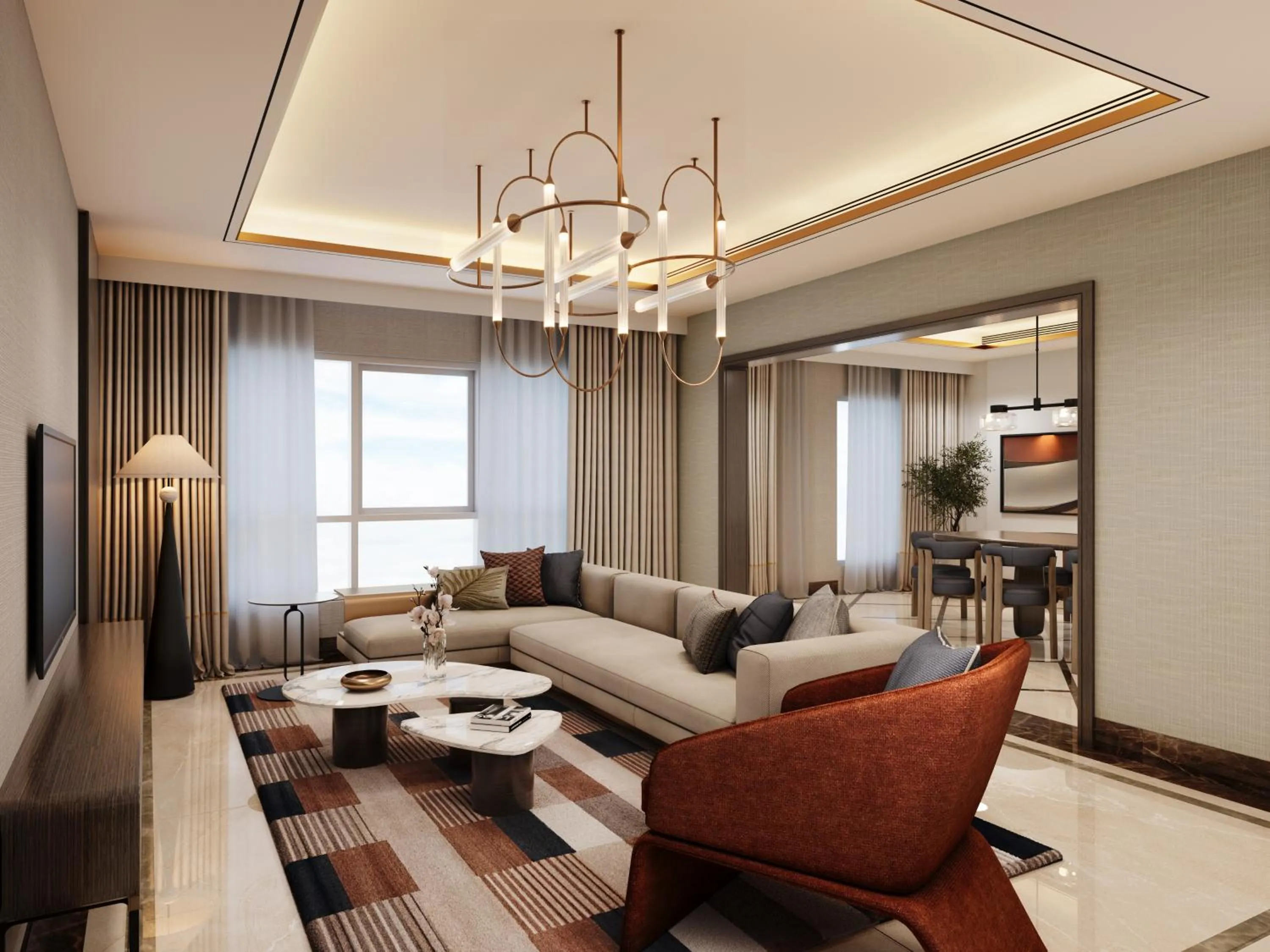 Living room in Vintage Grand Hotel Dubai