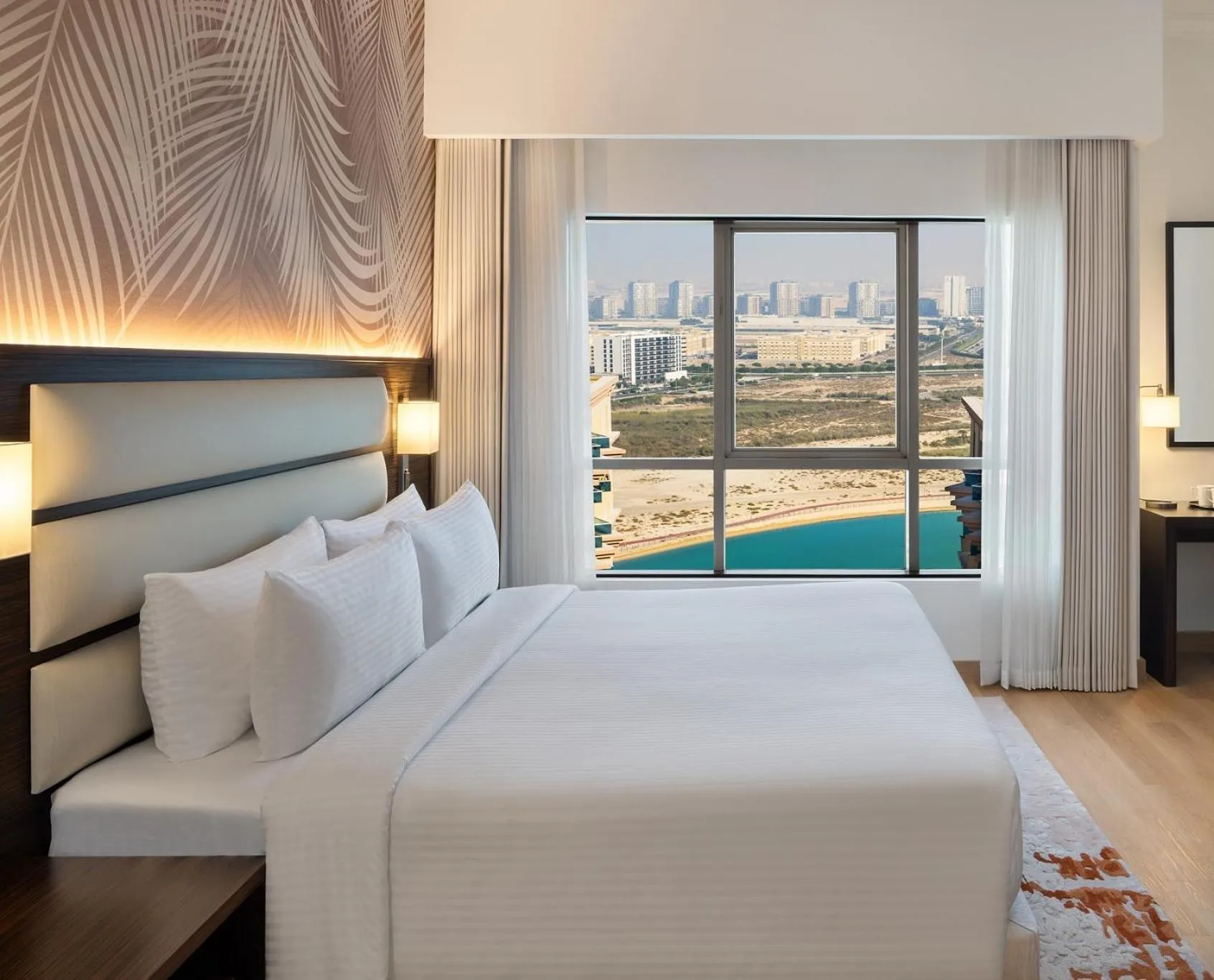 View (from property/room), Bed in Vintage Grand Hotel Dubai