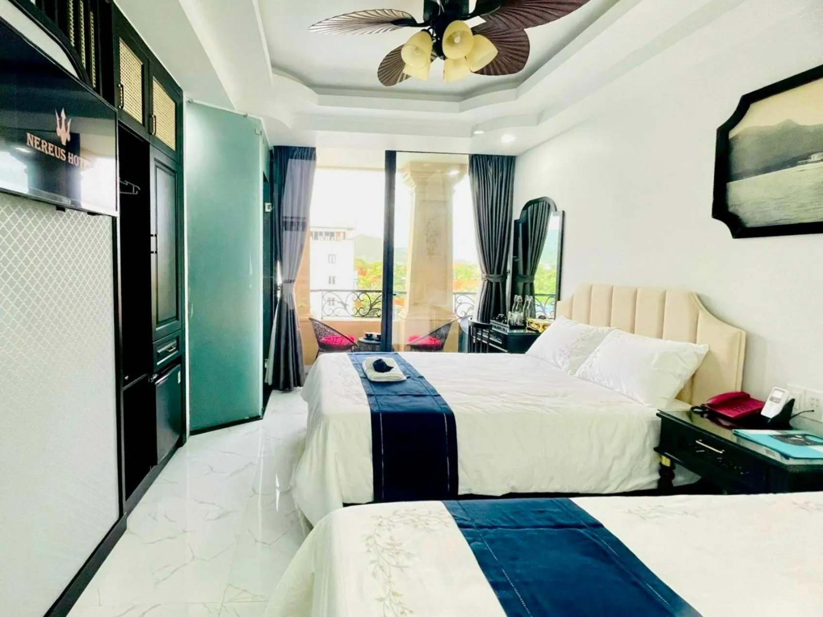 Photo of the whole room, Bed in Nereus Hotel