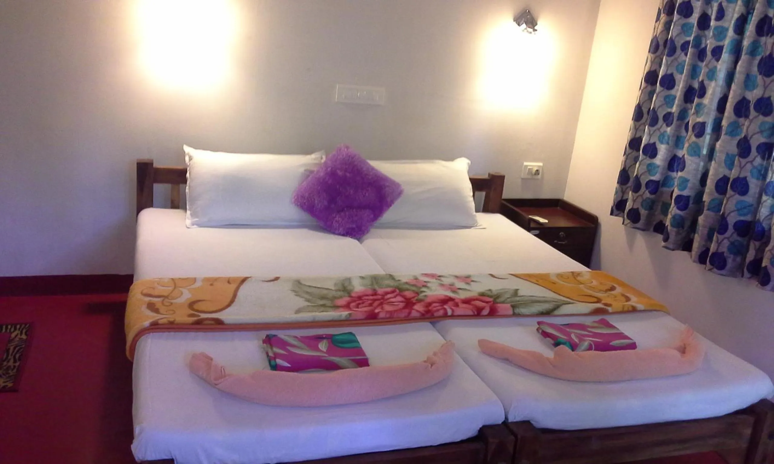 Bed in Marari Beach House