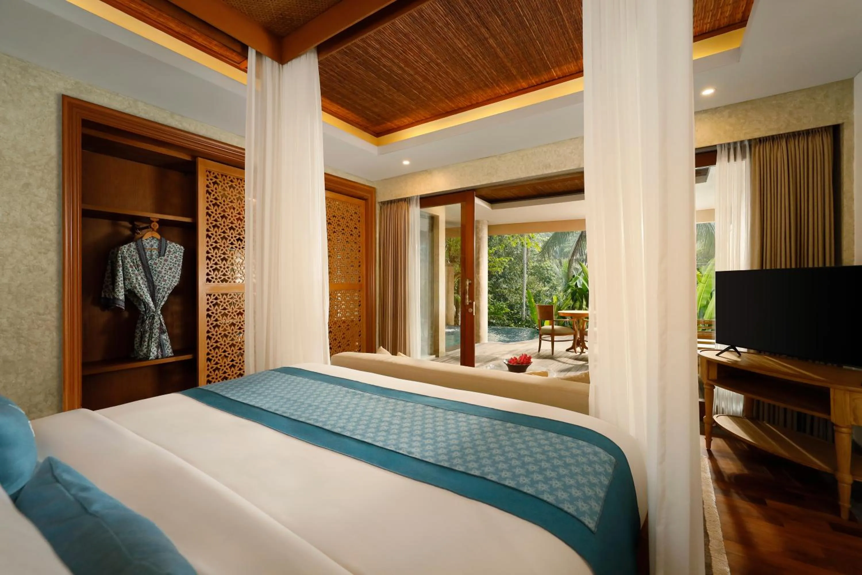 Bed in Abisena Wellness & Resort Ubud-Adult Only
