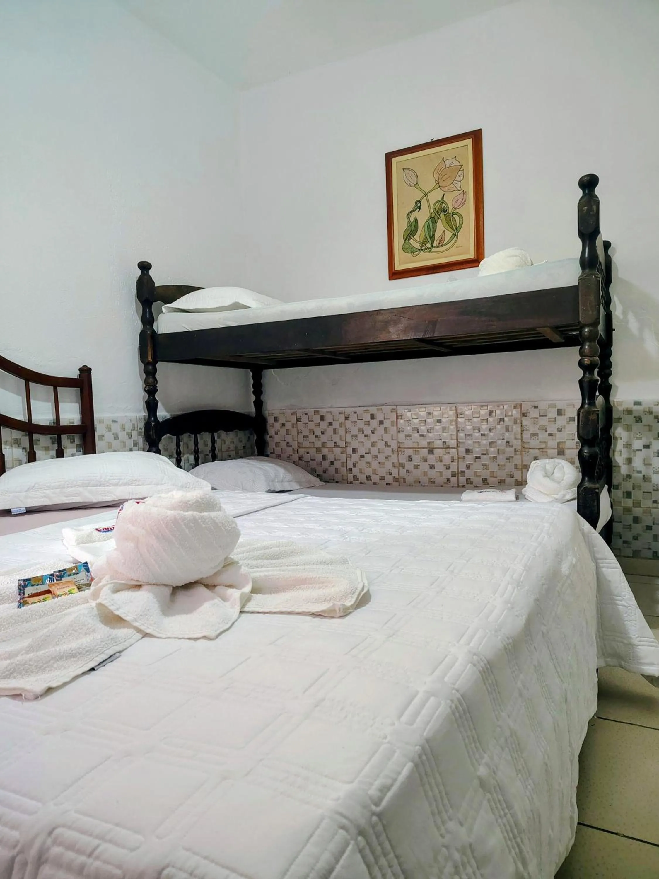 Bed in Pousada Aconchego Recanto Do Mar