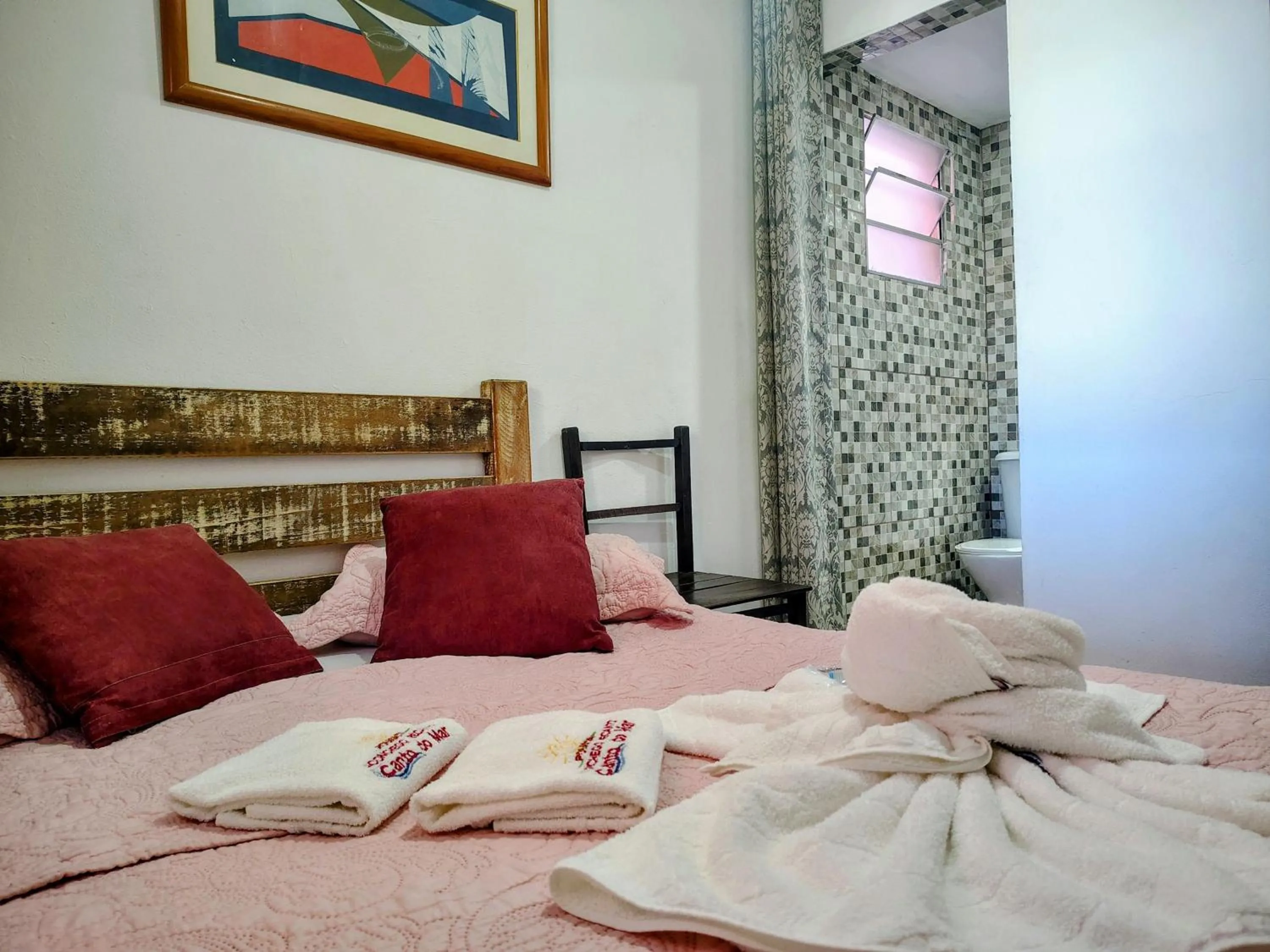 Bed in Pousada Aconchego Recanto Do Mar