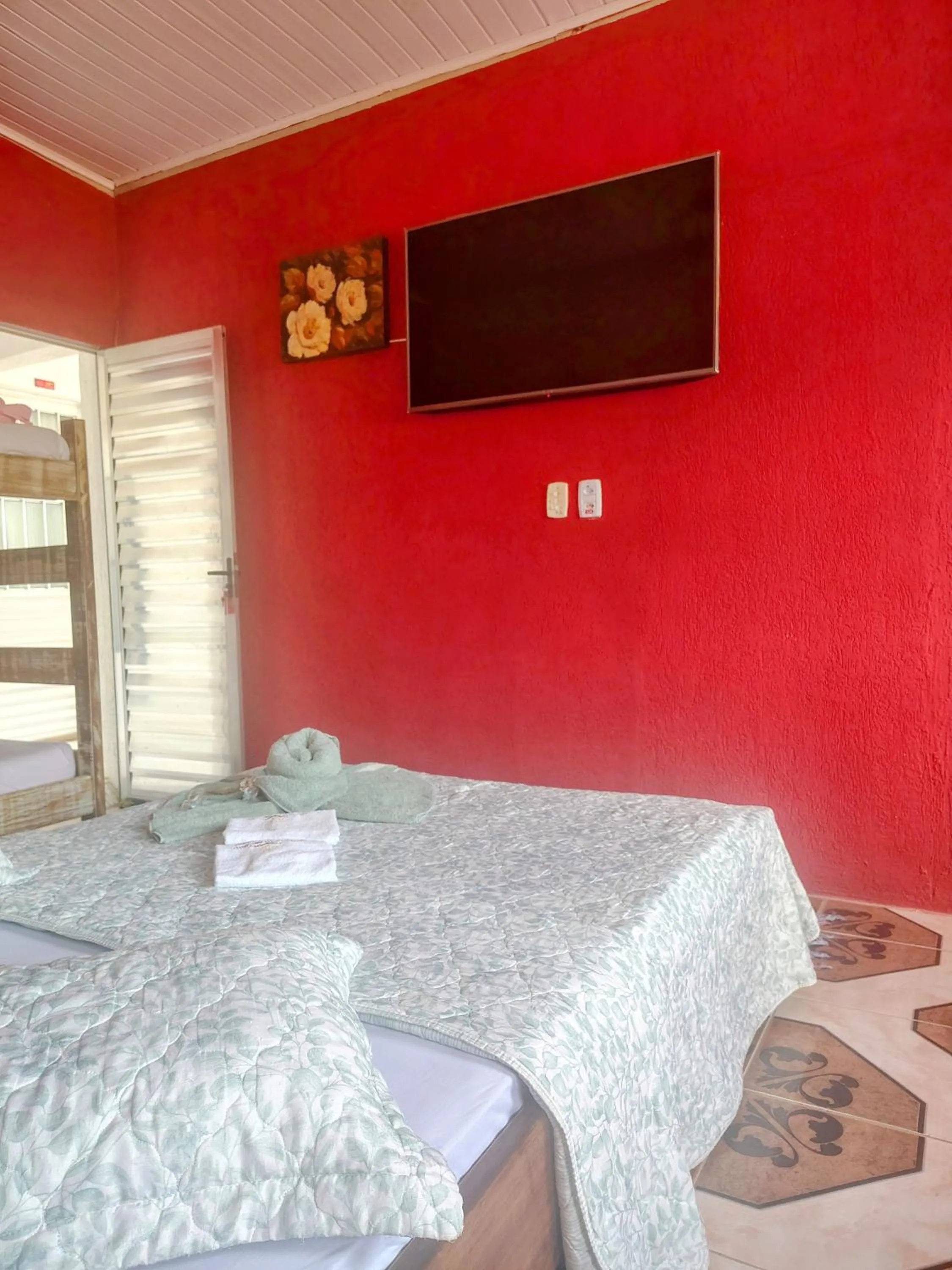 Bed in Pousada Aconchego Recanto Do Mar