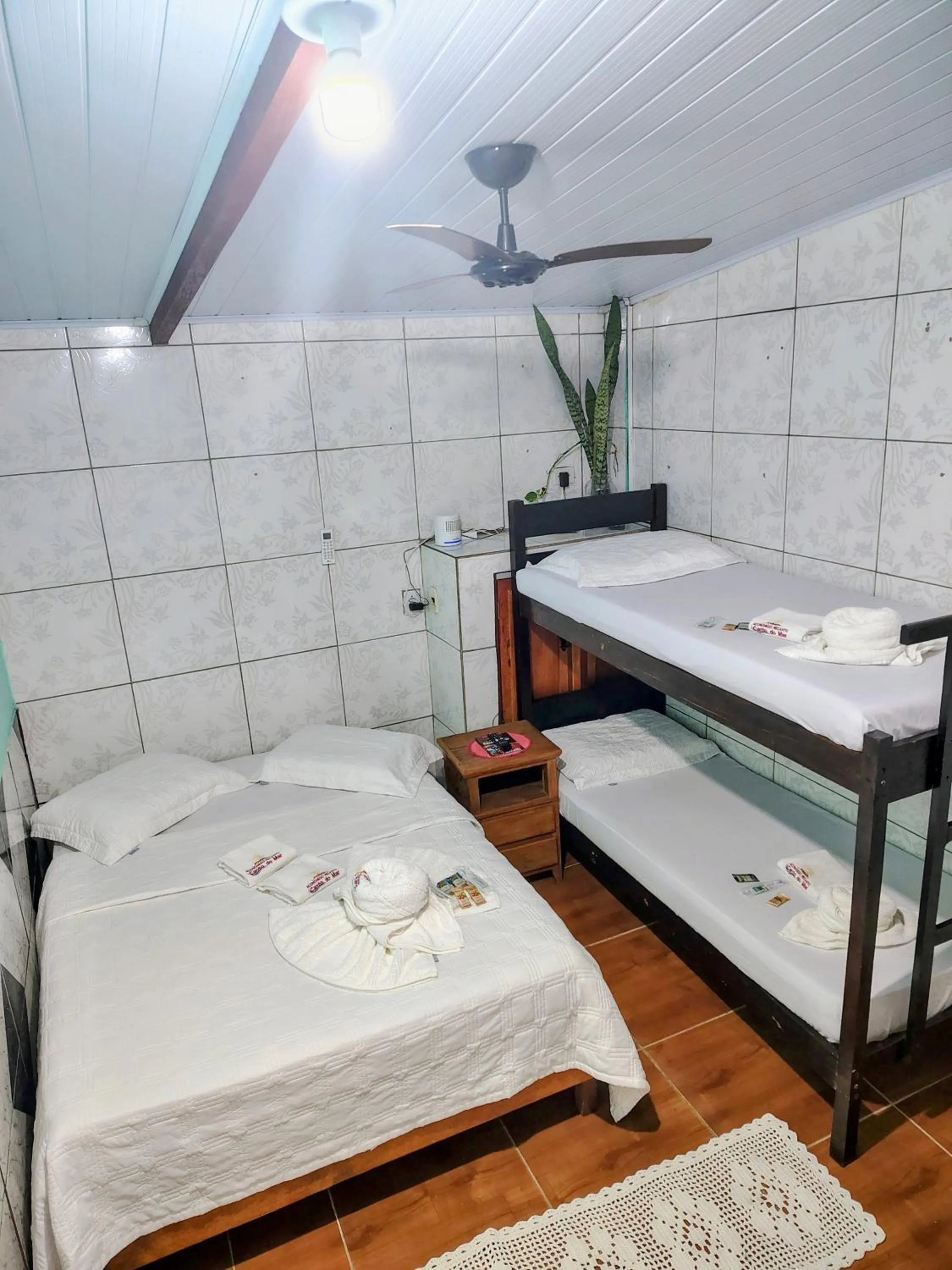 Bed in Pousada Aconchego Recanto Do Mar